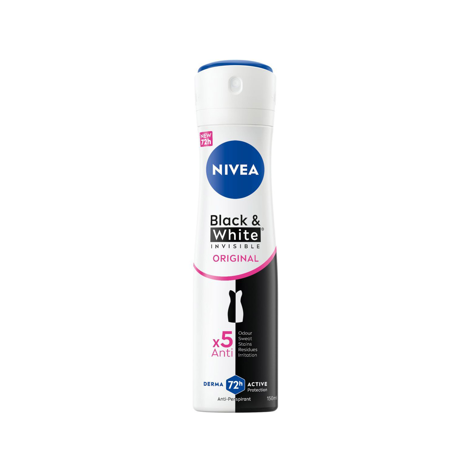 Nivea Invisible αποσμητικό for black & white/ κατά των λευκών σημαδιών 150ml εικόνα 1