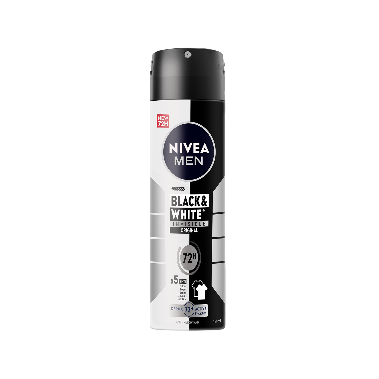 Nivea Men/ invisible αποσμητικό αντρικό black & white 150ml εικόνα 1