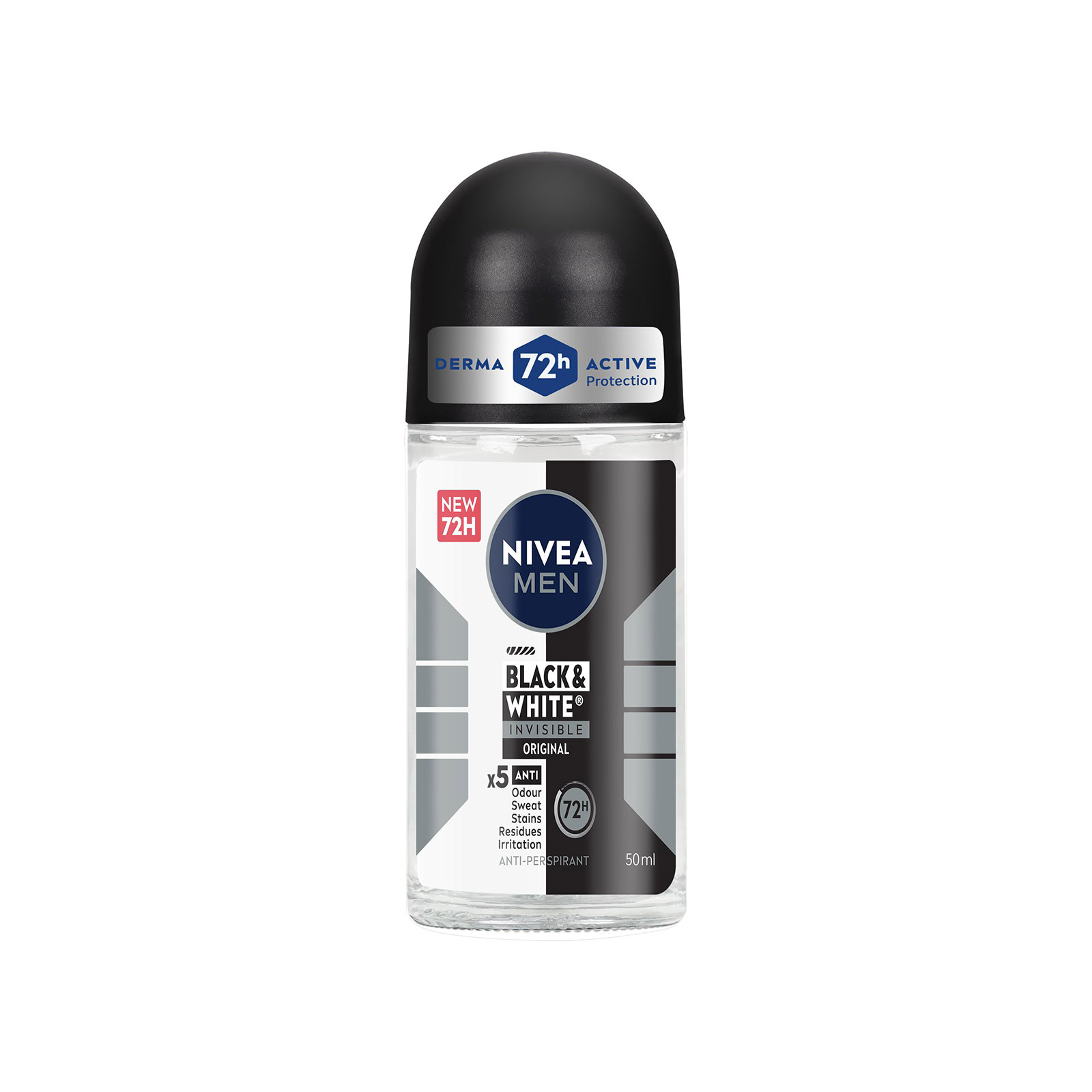 Nivea Black & White Invisible αποσμητικό roll on 50ml εικόνα 1