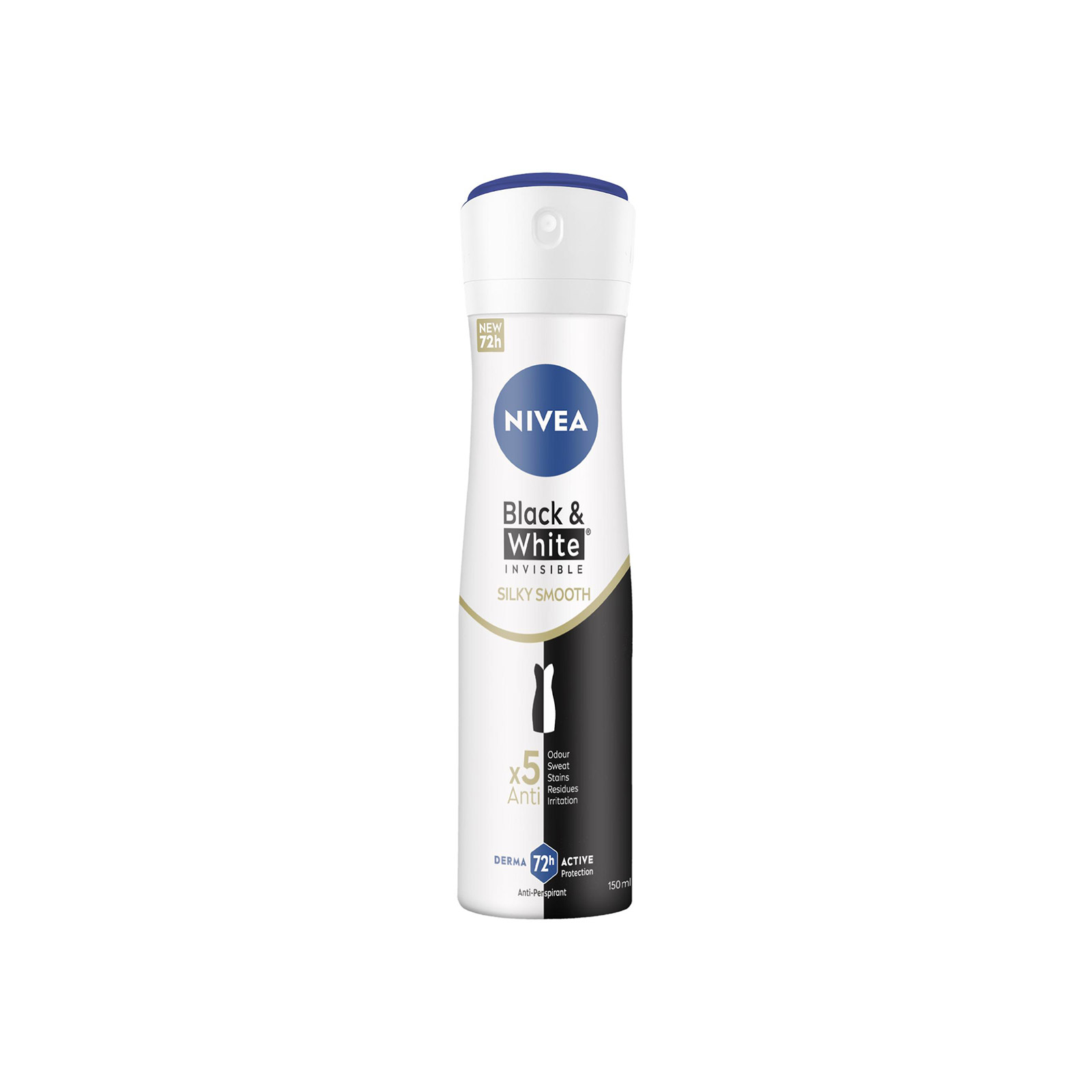 Nivea Silky smooth αποσμητικό γυναικείο black & white 150ml εικόνα 1