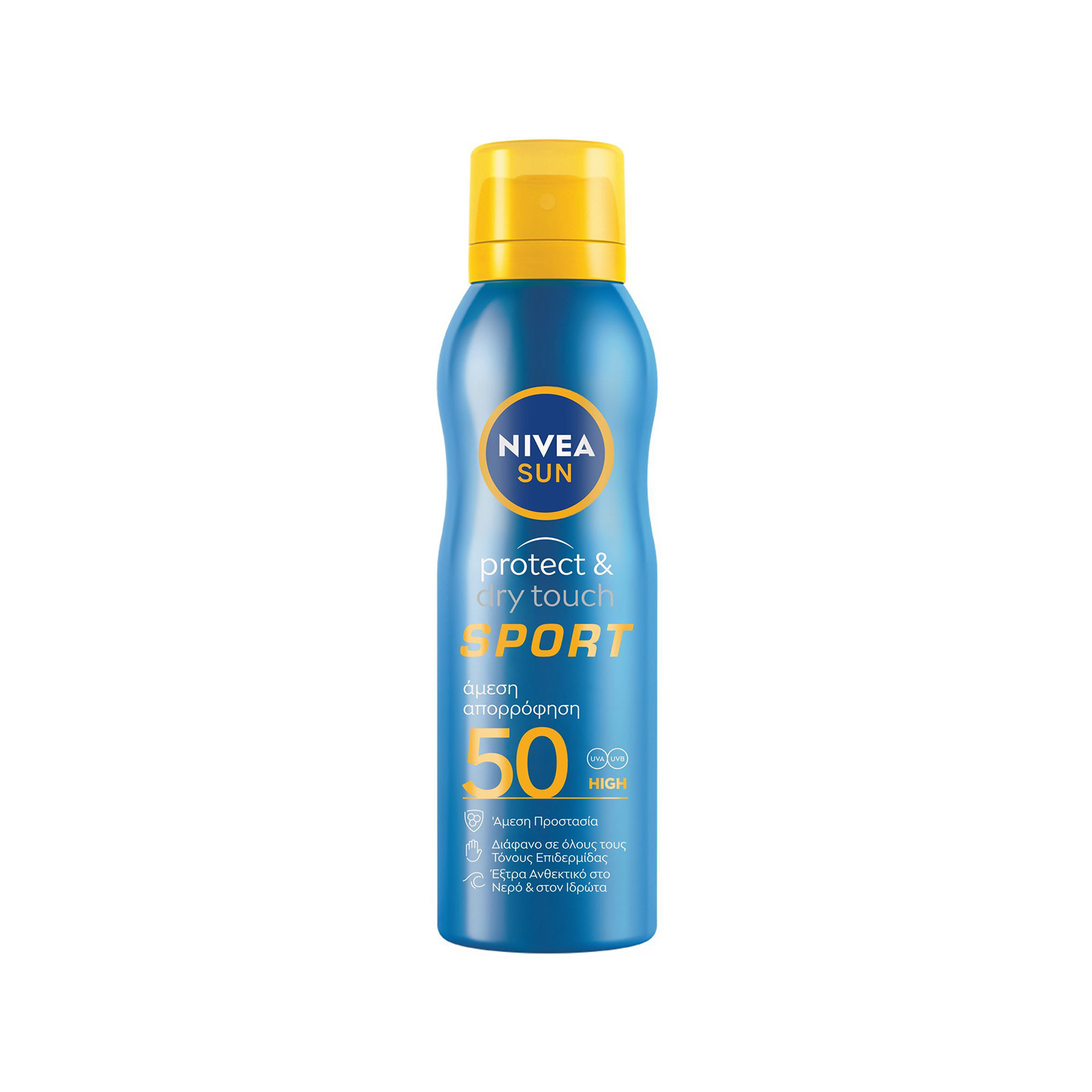 Nivea Sun/ Protect & Dry Touch αντηλιακό mist προσώπο high, spf50 200ml εικόνα 1