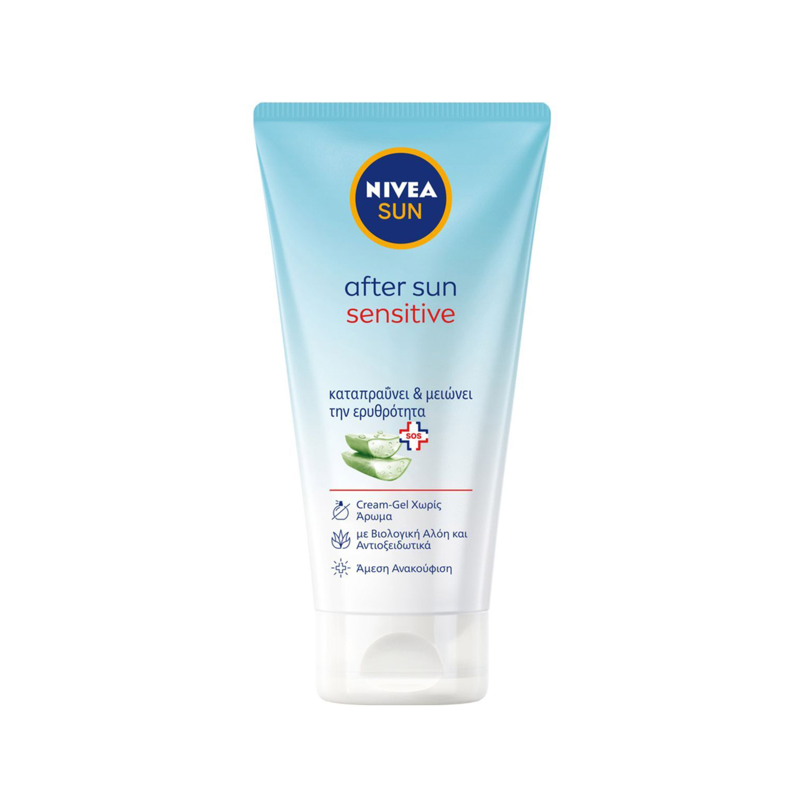 Nivea After sun SOS αντηλιακή κρέμα gel sensitive, χωρίς άρωμα 175ml εικόνα 1