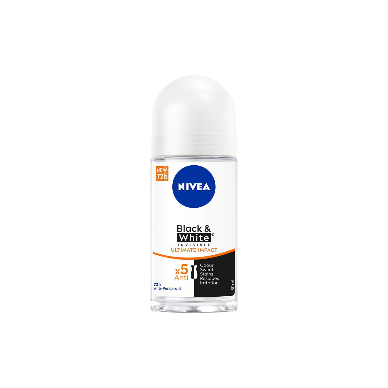 Nivea αποσμητικό roll on black & white invisible 50ml εικόνα 1