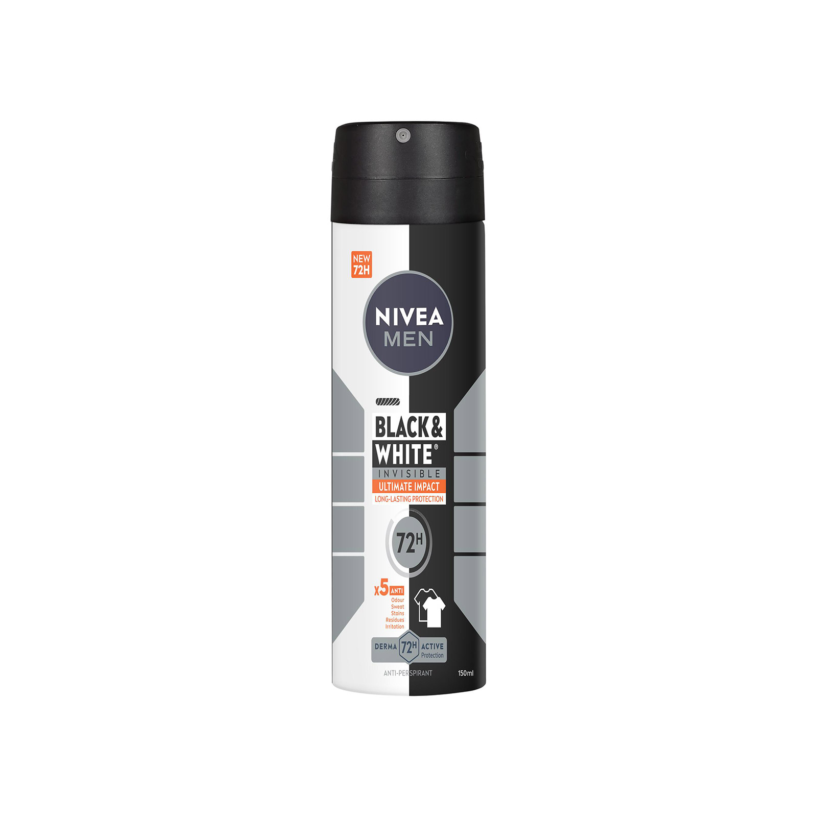 Nivea Black & white invisible body deodorant stick for men 150ml image 1