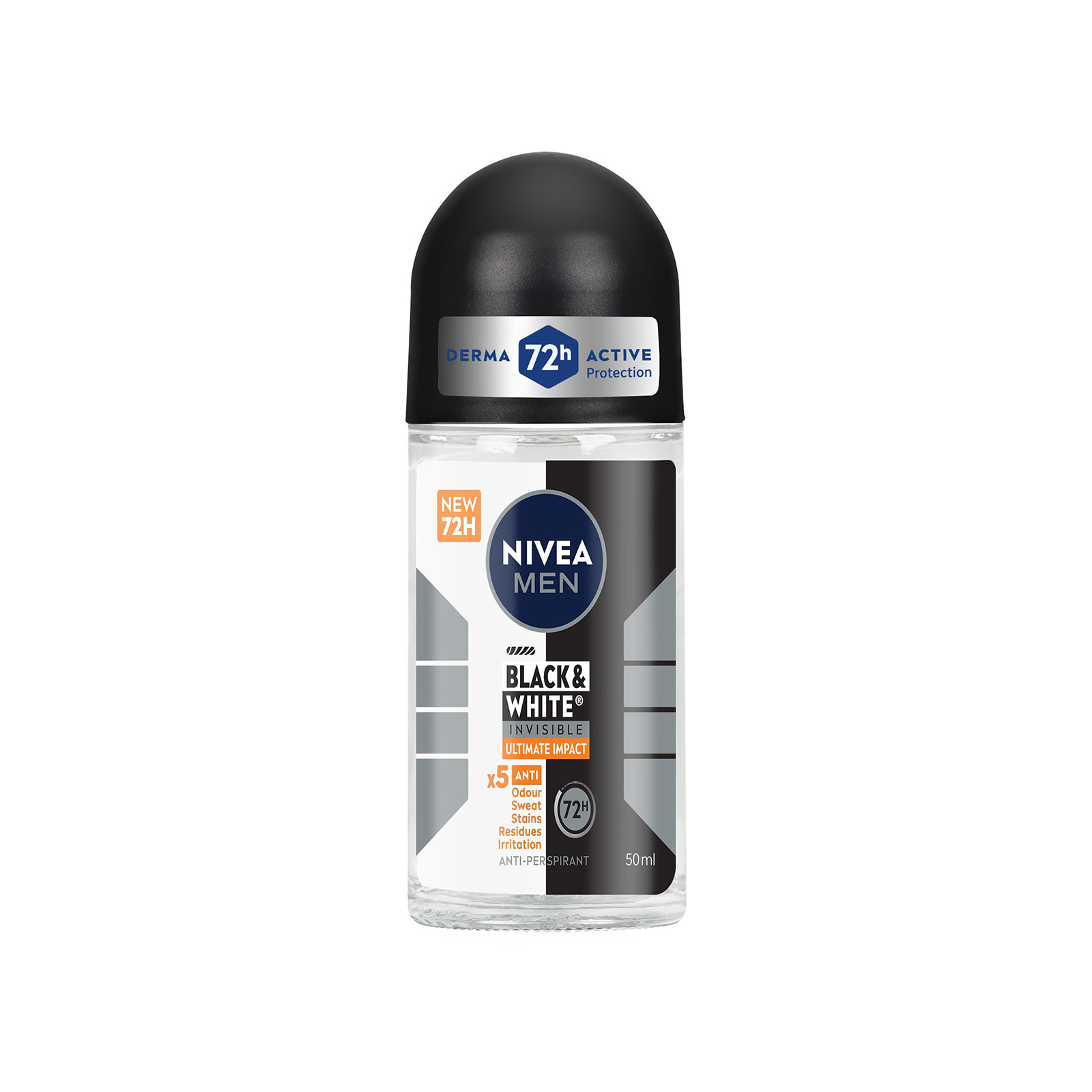 Nivea Men αποσμητικό roll on αντρικό black & white 50ml εικόνα 1