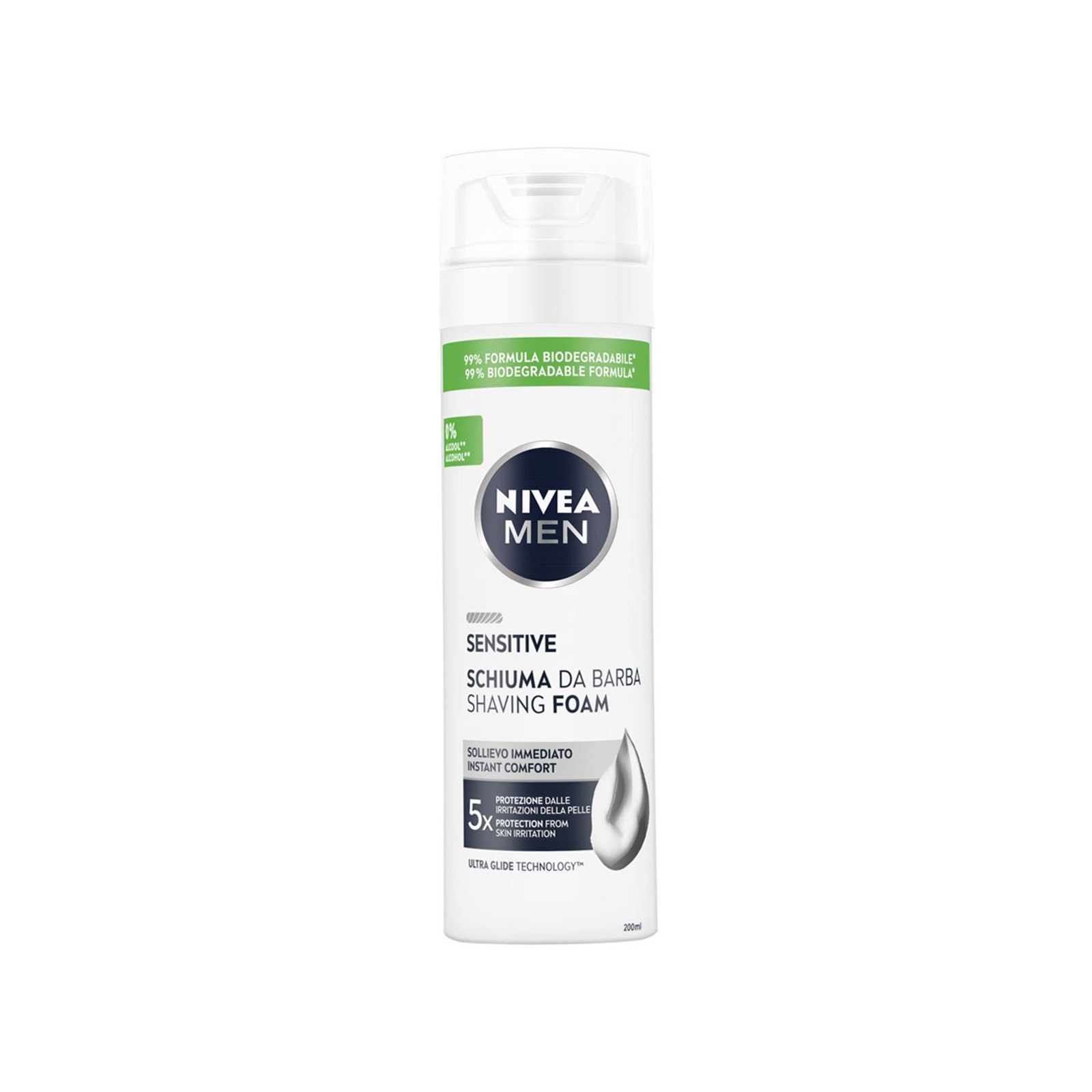 Nivea Men αφρός ξυρίσματος sensitive 200ml εικόνα 1