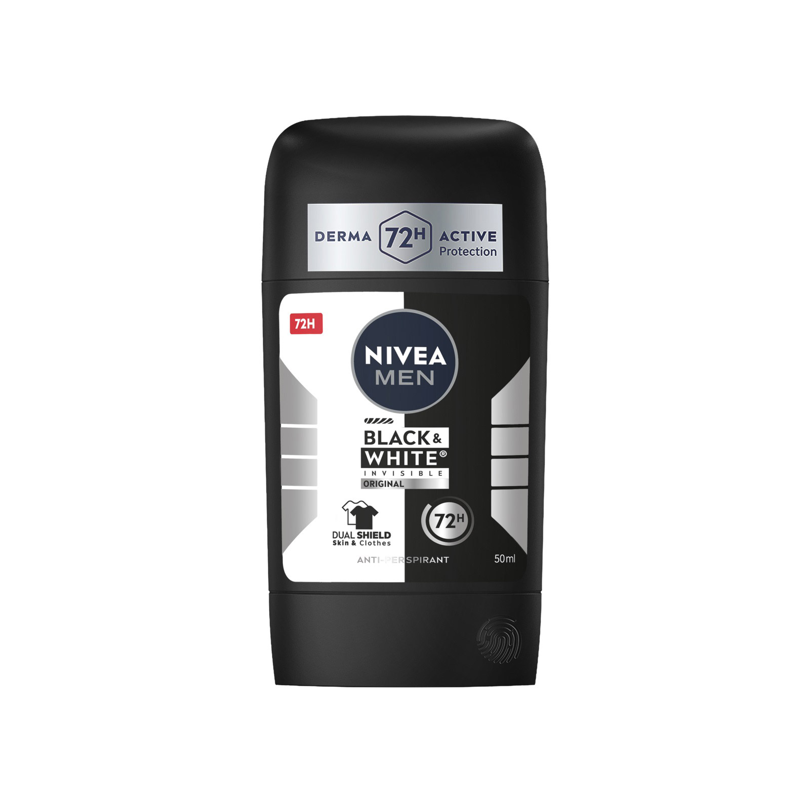 Nivea Men αποσμητικό stick black & white 50ml εικόνα 1