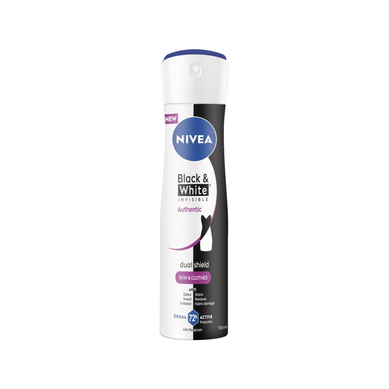 Nivea Black & White αποσμητικό σώματος authentic 150ml εικόνα 1
