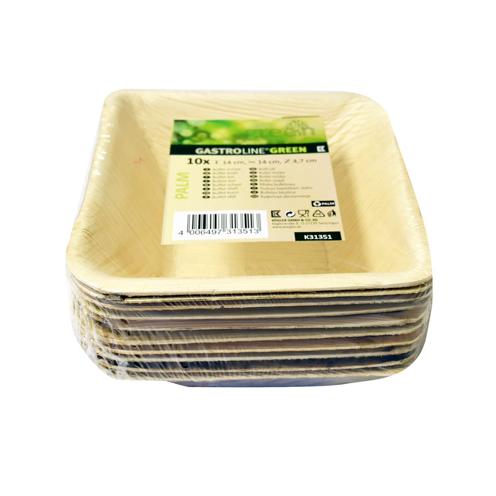 Gastroline Green μπωλ μίνι μπουφέ από φοίνικα 10τεμ εικόνα 1