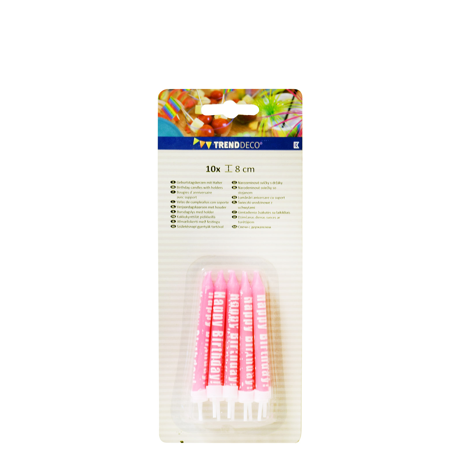 Trendeco 40044 happy birthday κεριά γενεθλίων 10τεμ εικόνα 1