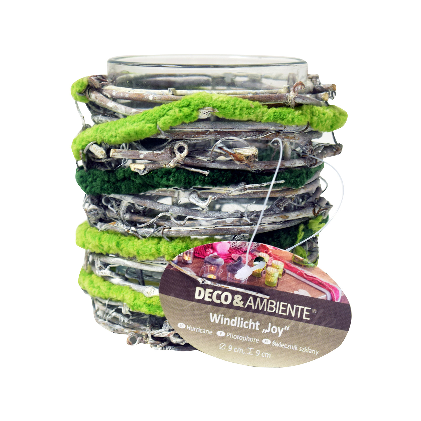 Deco & Ambiente V12426 φαναράκι γυάλινο εικόνα 1