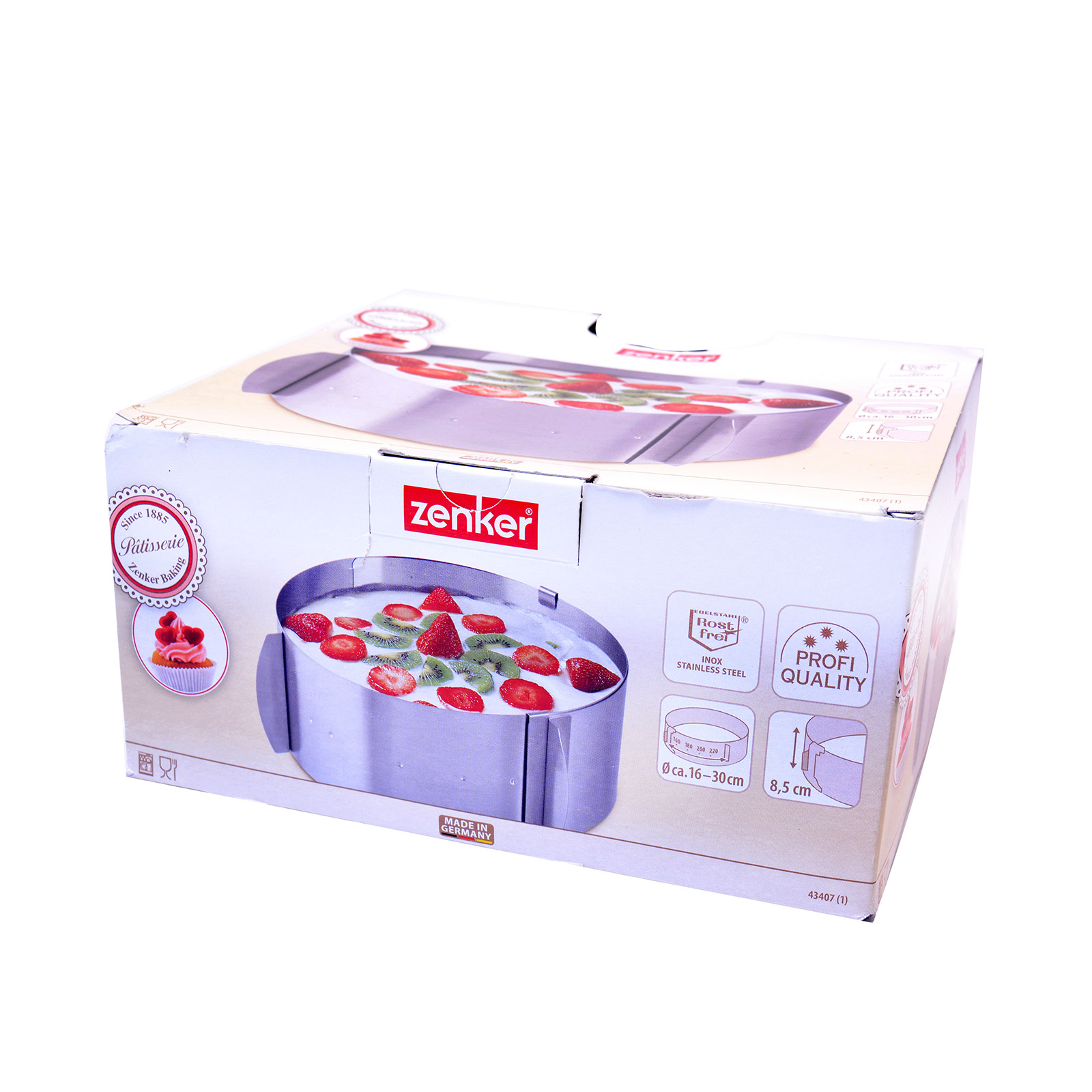 Zenker βάση / δαχτυλίδι τούρτας inox, ανοιγομενο 30εκ εικόνα 1