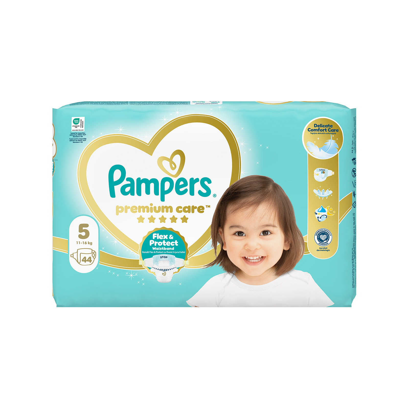 Pampers Premium care jumbo πάνες παιδικές No. 5/ 11-16kg 44τεμ εικόνα 1