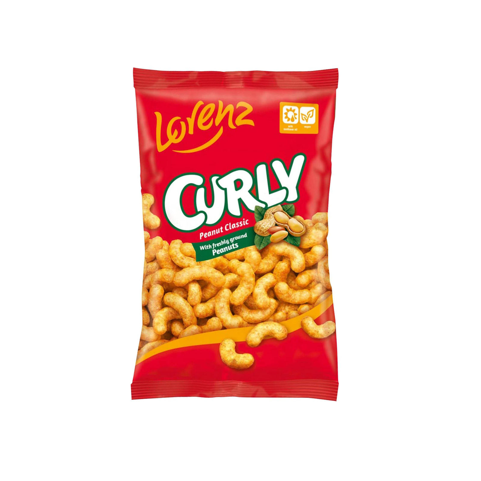 Lorenz Curly σνακ καλαμποκιού peanut classic 120g εικόνα 1