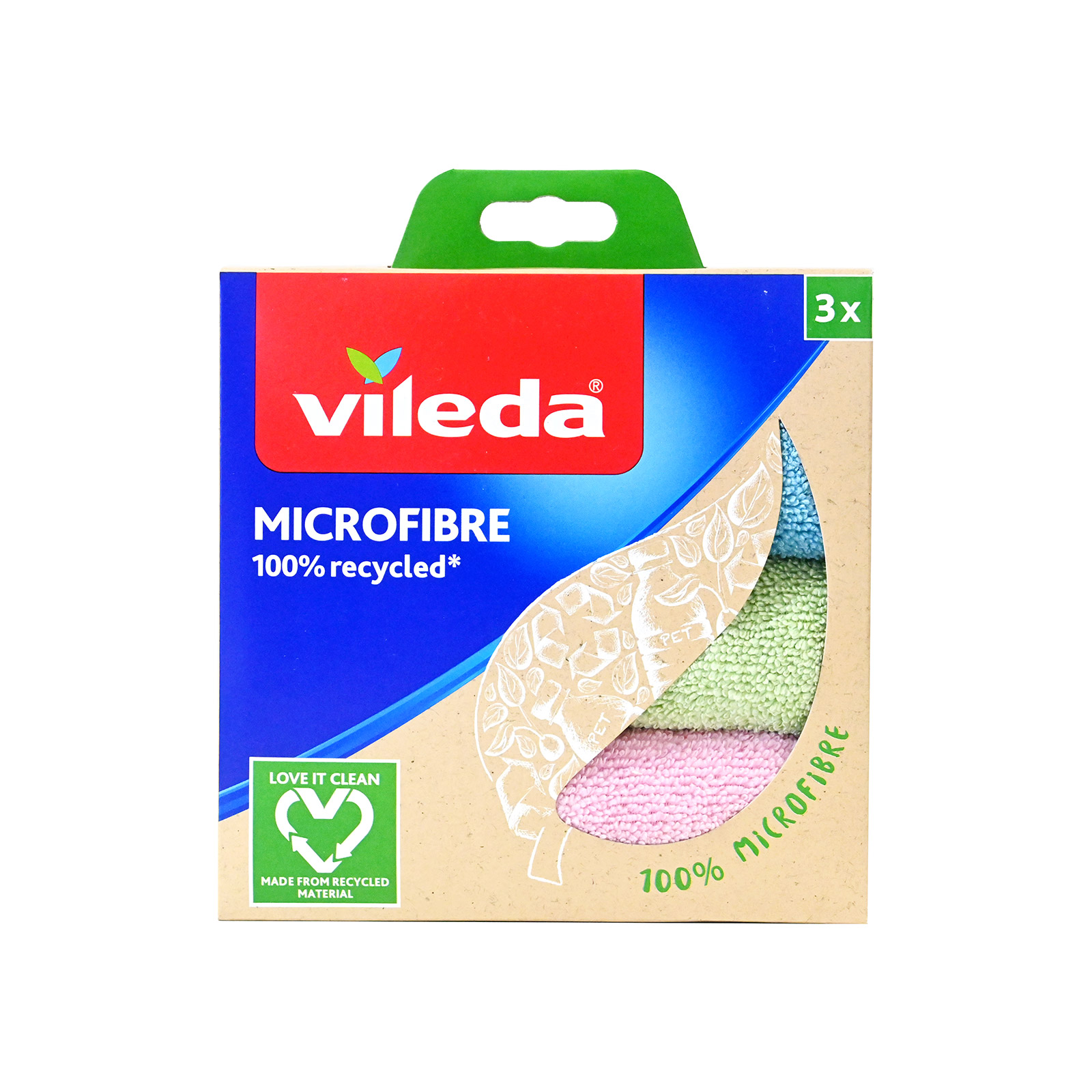 Vileda πετσέτα μικροϊνών γενικής χρήσης  (στραγγισμένο βάρος 3τεμ) εικόνα 1