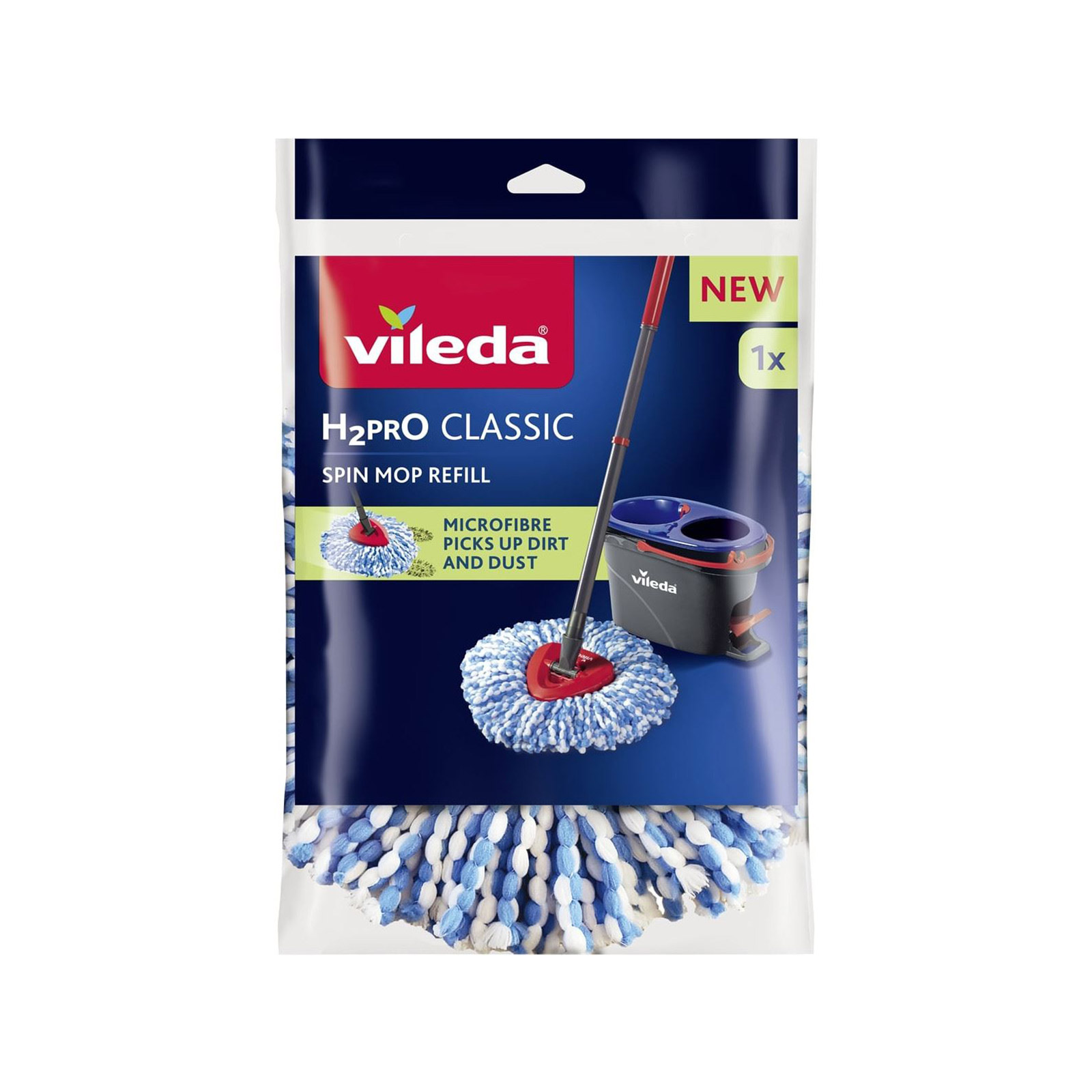 Vileda H2pro classic spin mope refill image 1