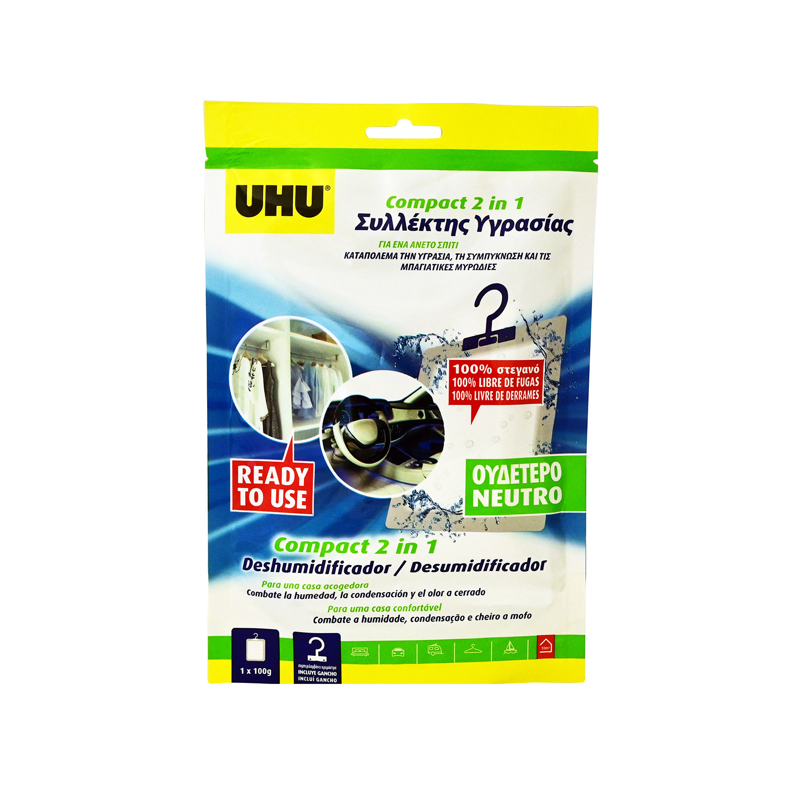 Uhu Compact συλλέκτης υγρασίας ουδέτερο 100g εικόνα 1
