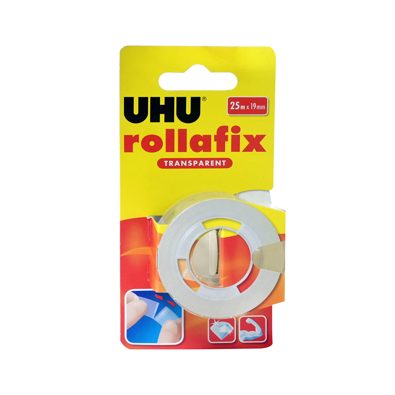 Uhu Rollafix ταινία αυτοκόλλητη διάφανη 25mx19mm εικόνα 1