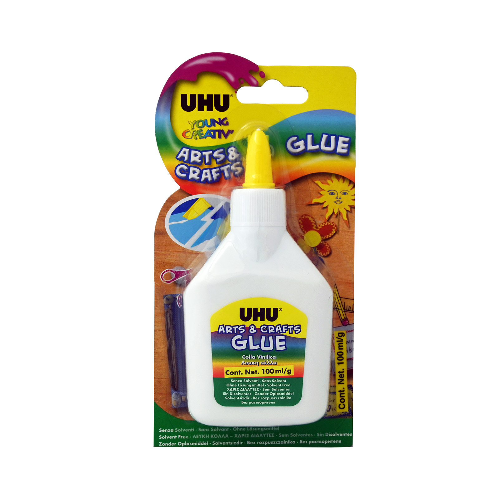 Uhu Arts & Crafts κολλα λευκη 100ml εικόνα 1