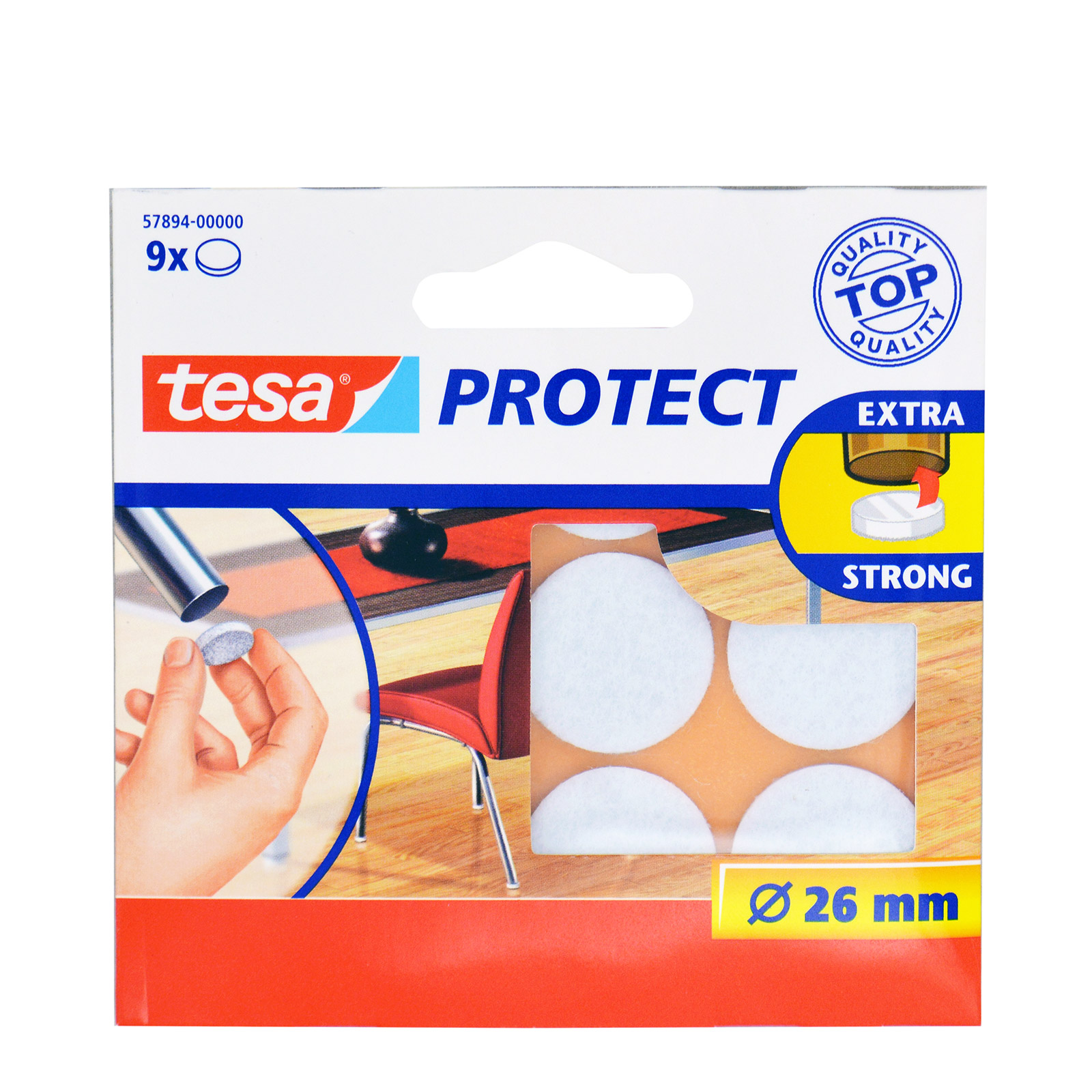 Tesa Protect τσοχάκι προστατευτικό extra strong/λευκό στρογγυλό 26μμ 9τεμ εικόνα 1
