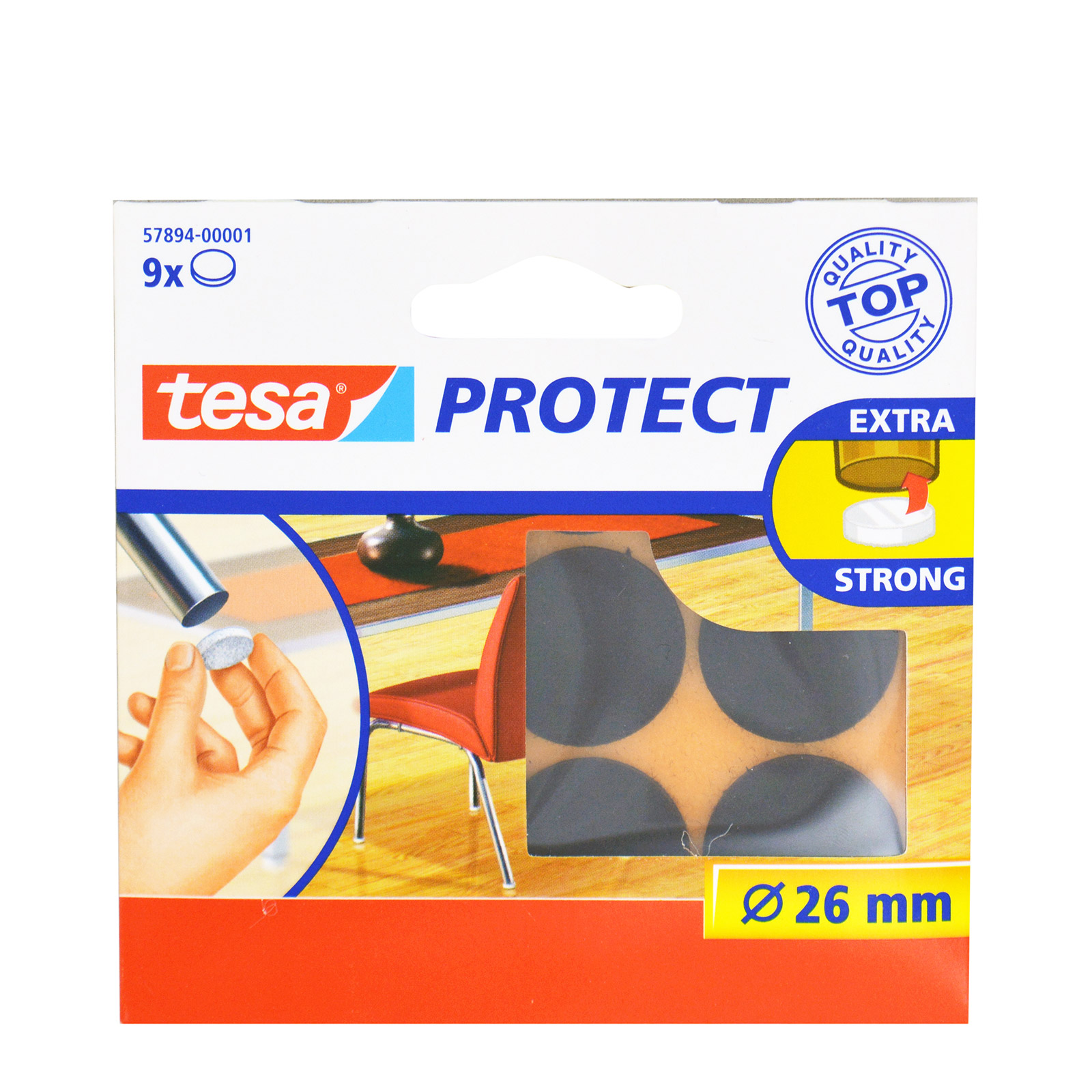 Tesa Protect τσοχάκι προστατευτικό extra strong/καφε στρογγυλο 26μμ 9τεμ εικόνα 1