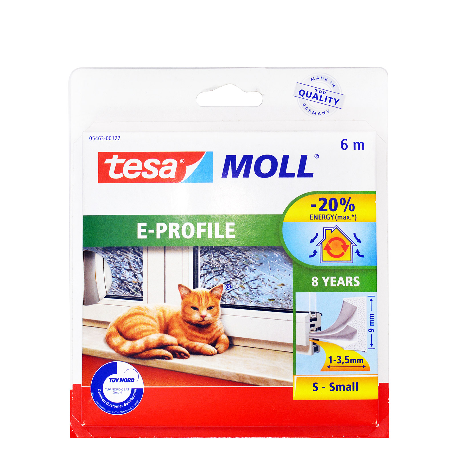 Tesa E- profile αυτοκόλλητο ελαστικό προφίλ "ε" 6 μέτρα εικόνα 1