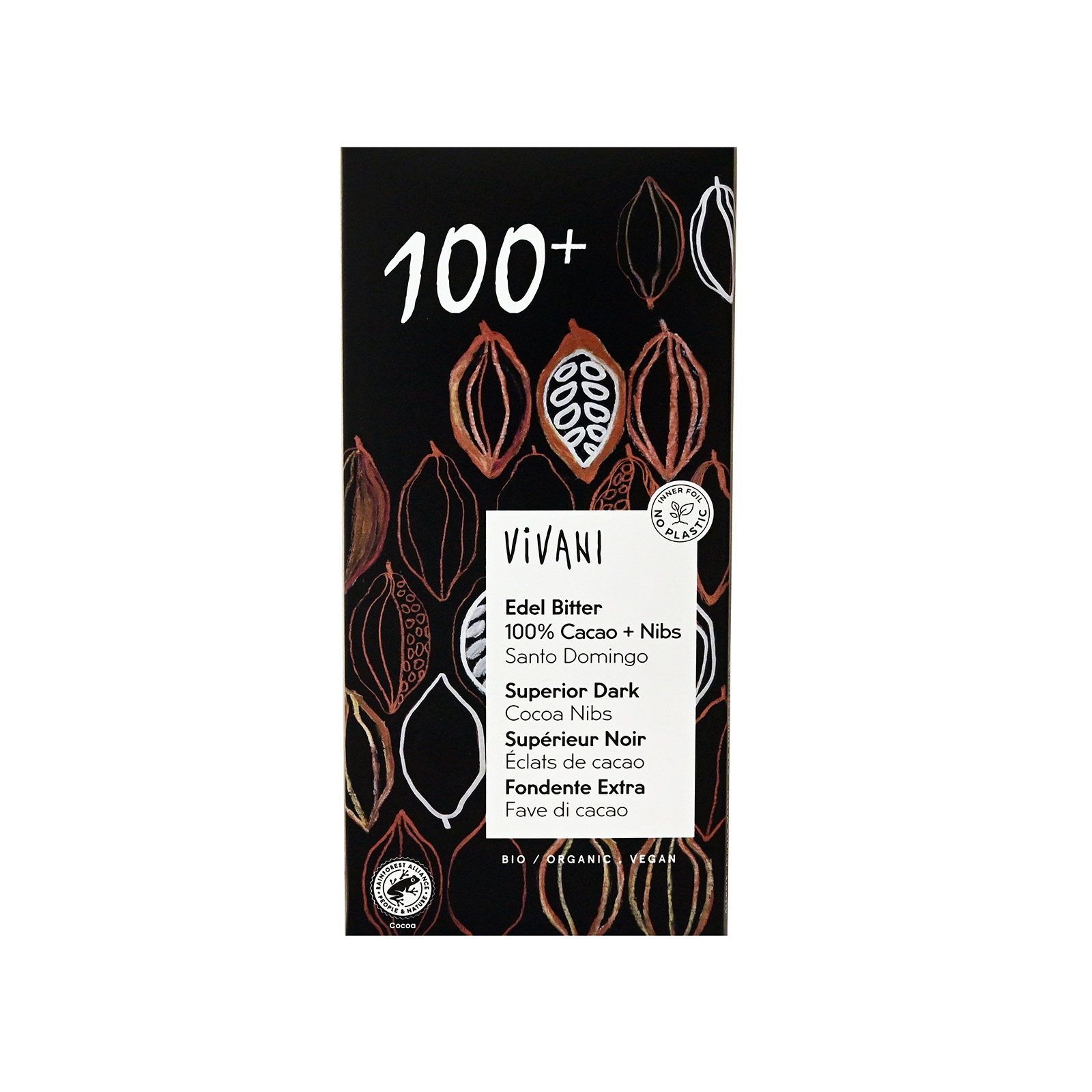 Vivani 100+ σοκολάτα υγείας 80g εικόνα 1