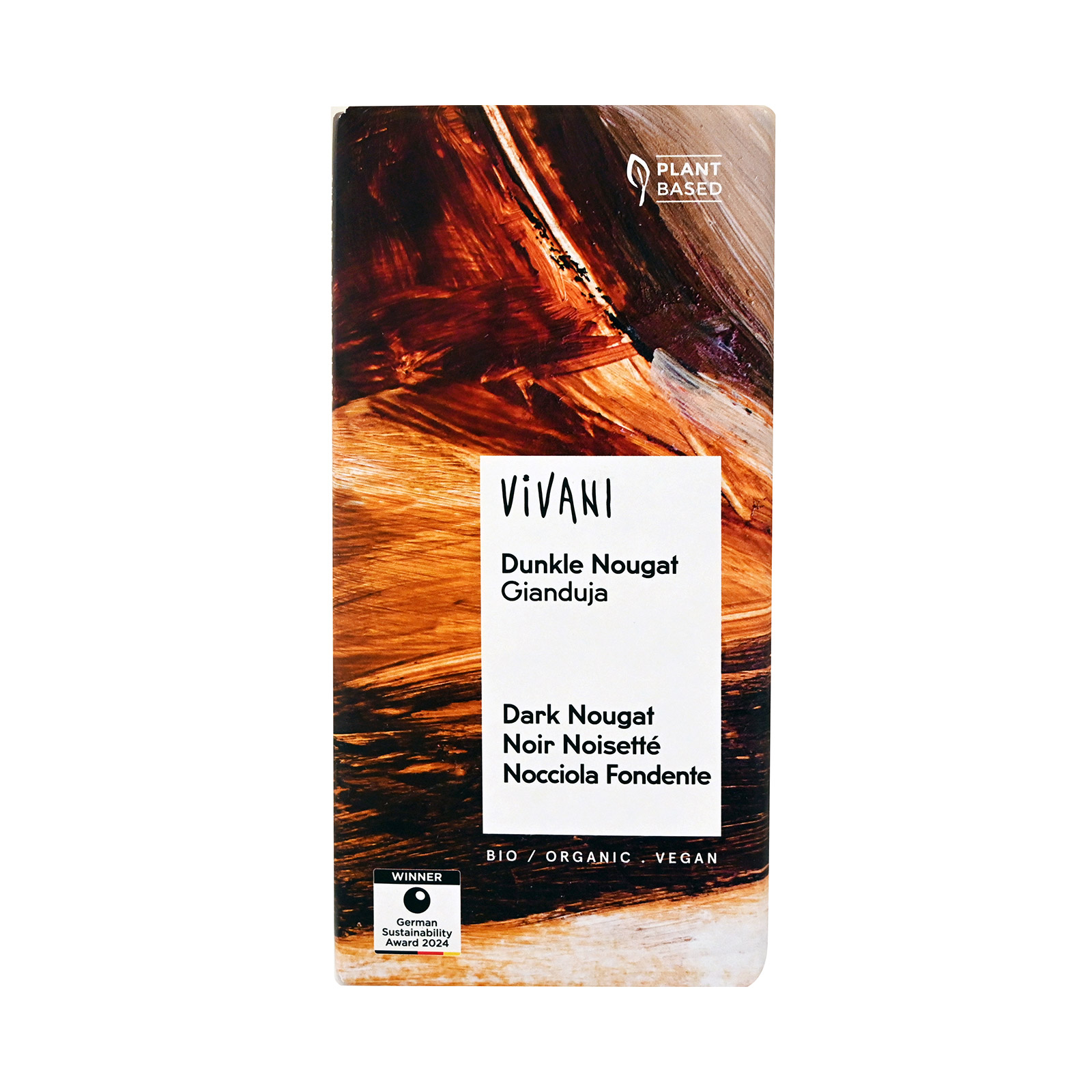 Vivani σοκολάτα dark nougat 80g εικόνα 1