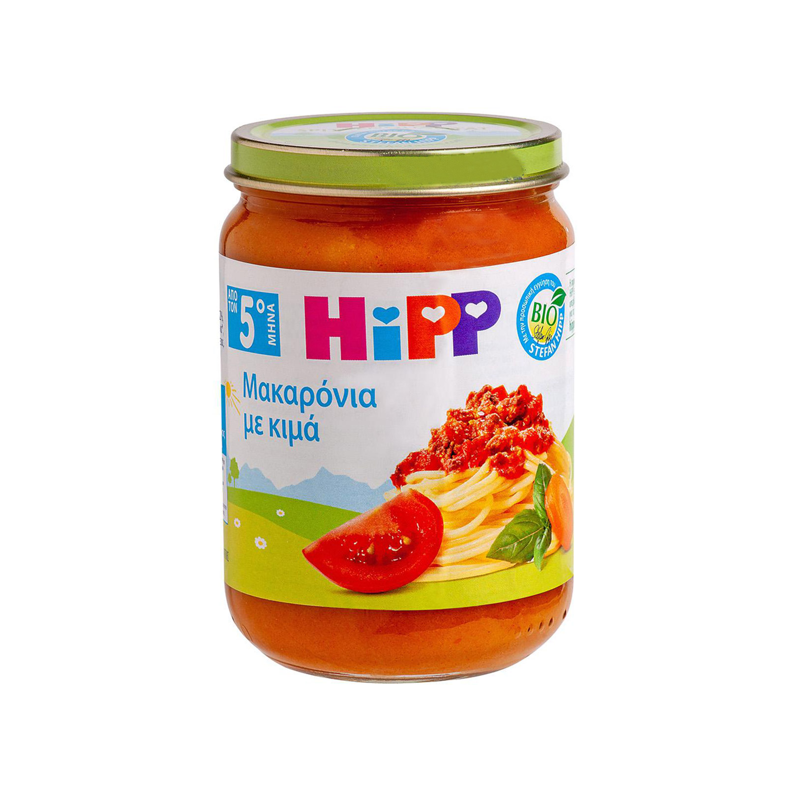Hipp τροφή έτοιμη παιδική μακαρόνια με κιμά +4 μηνών 190g εικόνα 1