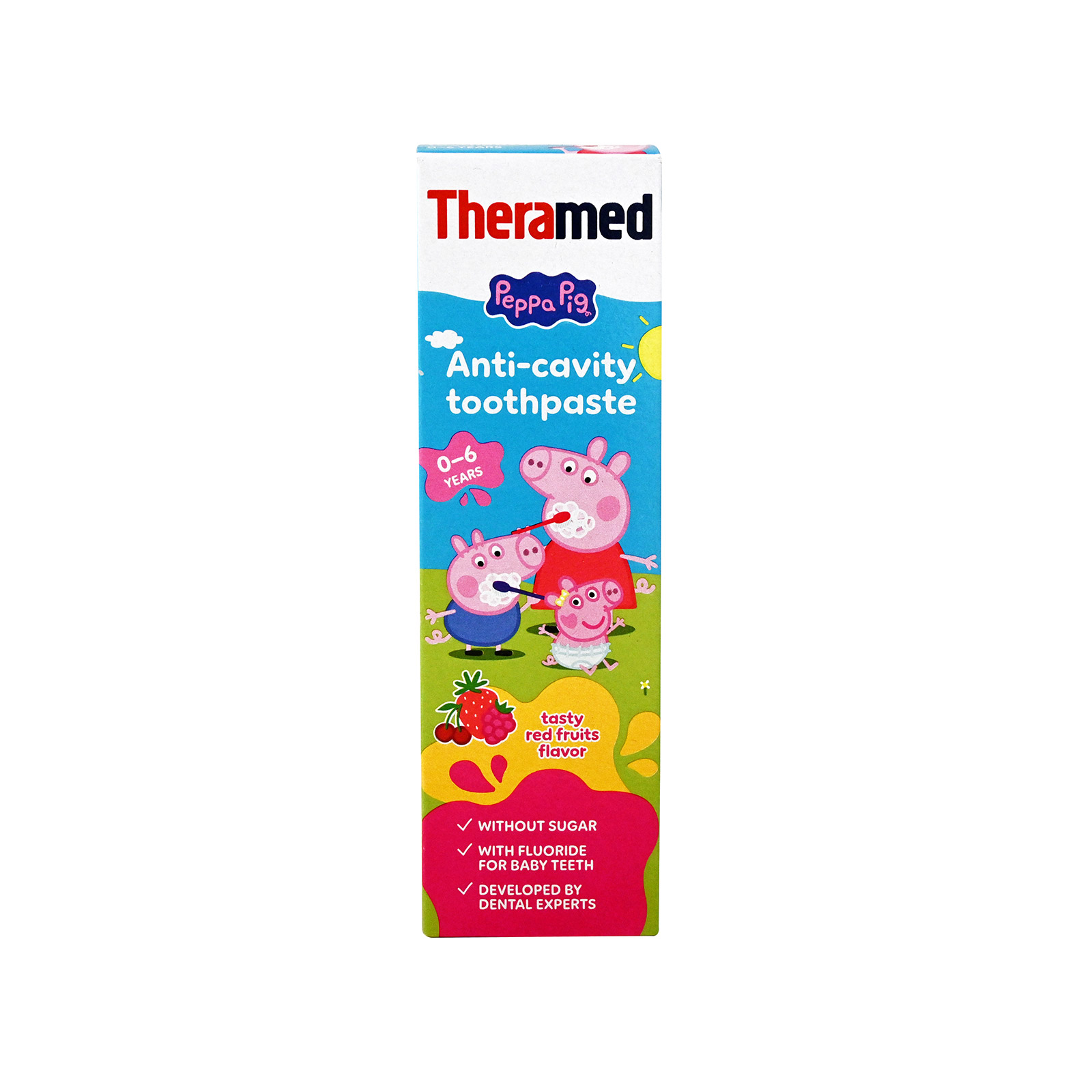 Theramed Peppa pig toothpase for kids tasty red fruits flavor 0-6 years 50ml image 1