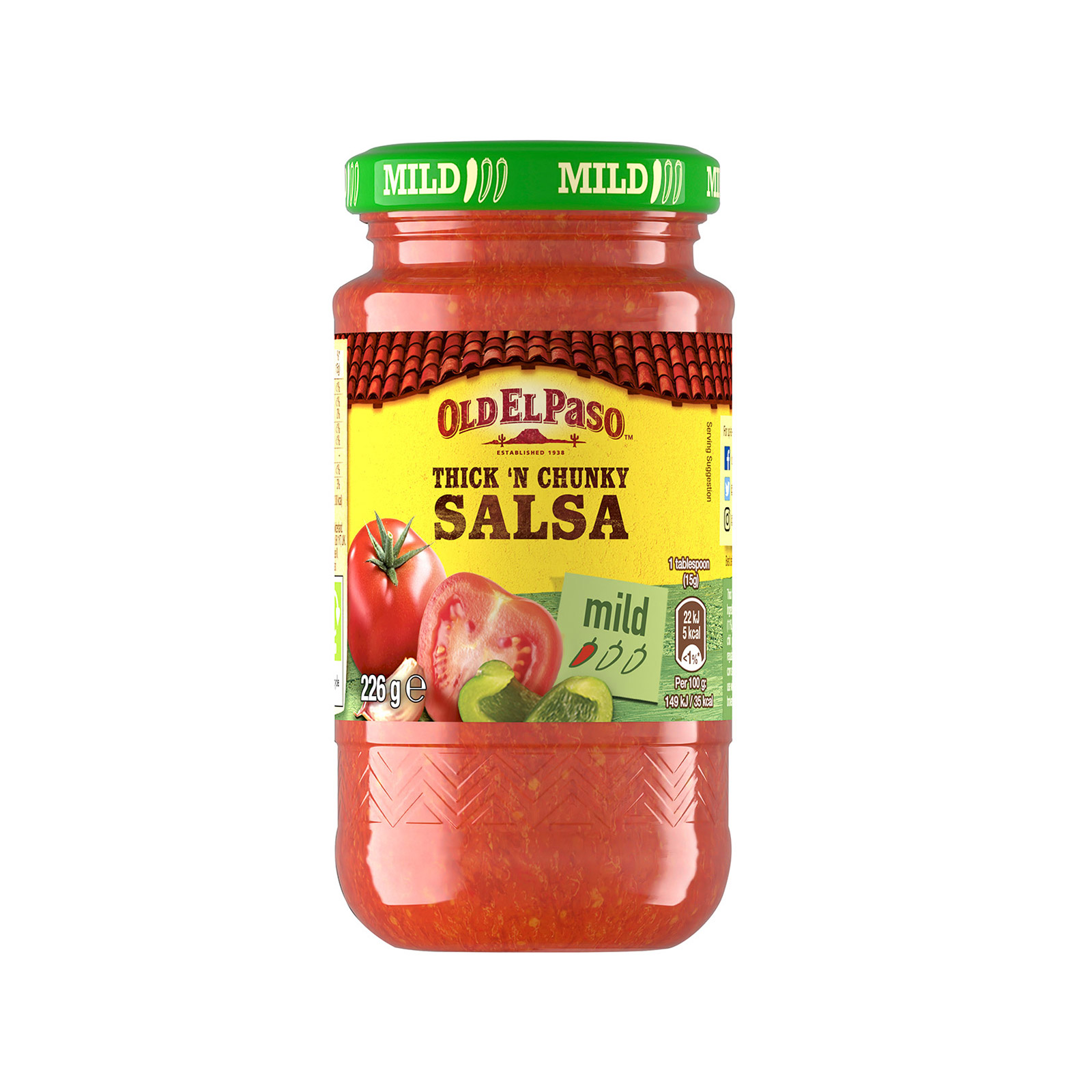 Old El Paso Salsa σάλτσα έτοιμη ντομάτας thick & chunky ήπια καυτερή 226g εικόνα 1