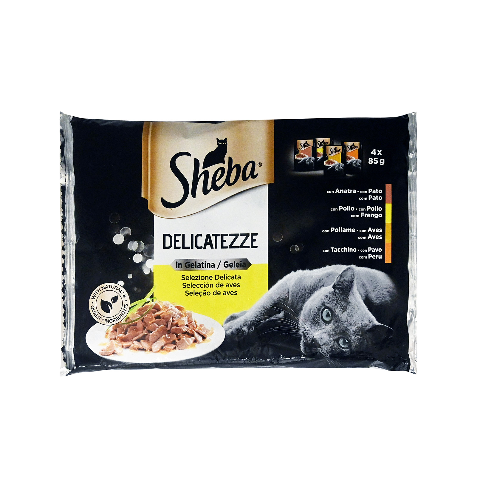 Sheba τροφή γάτας σε ζελέ - πουλερικά 4x85g εικόνα 1