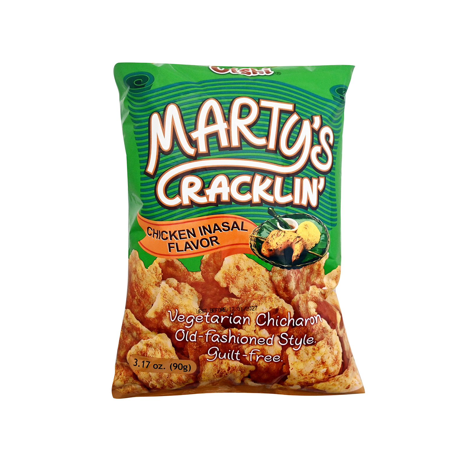 Oishi Marty's cracklin' snack chicken inasal 90g image 1