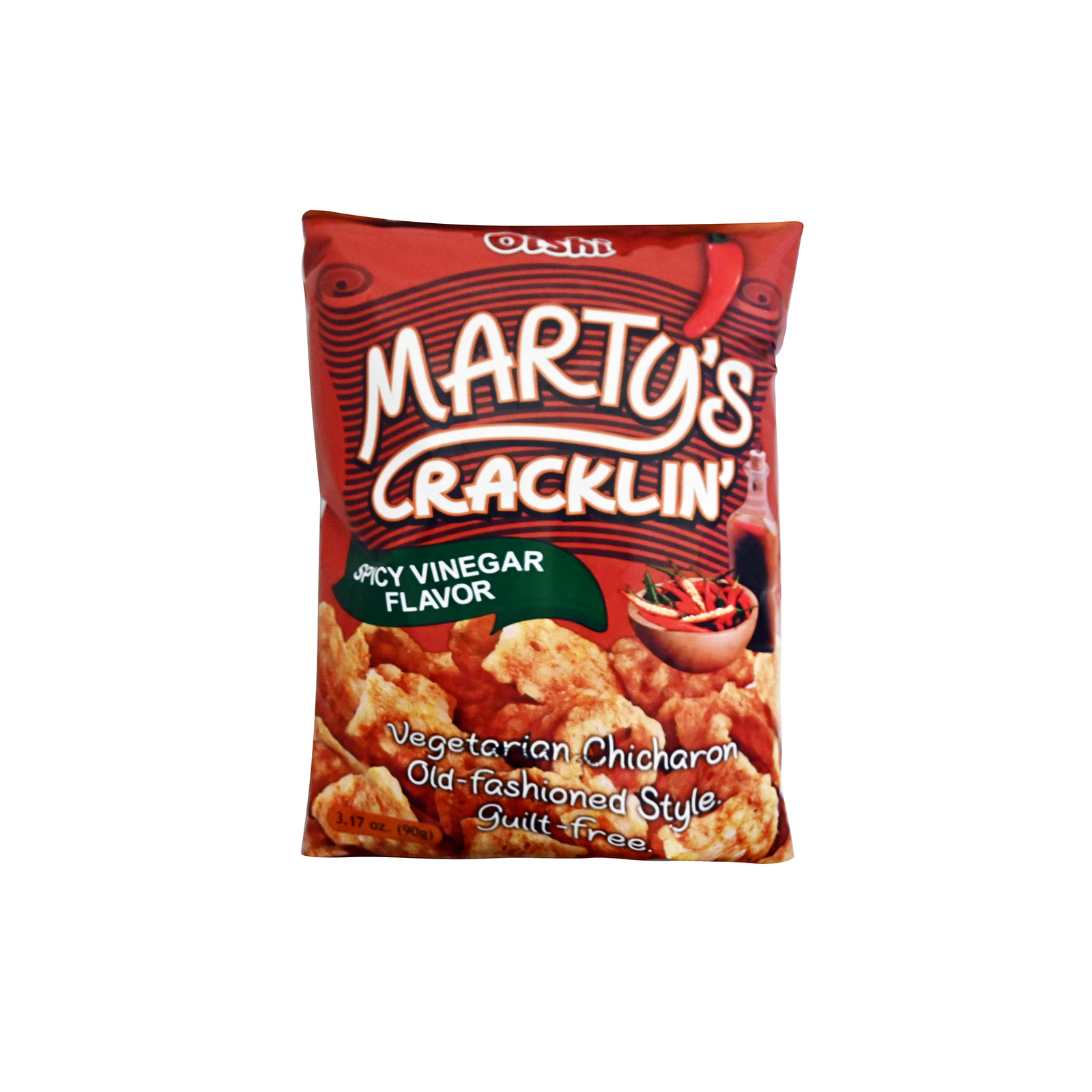 Oishi Marty's cracklin' snack spicy vinegar 90g image 1