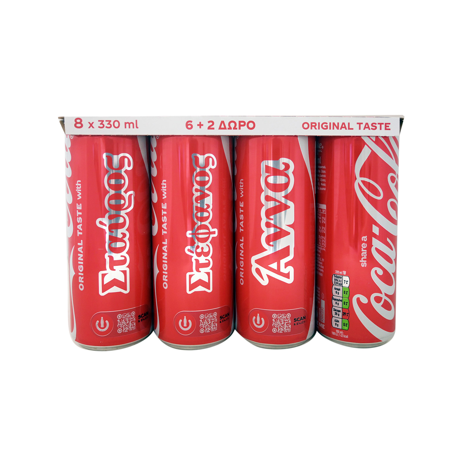 Coca Cola αναψυκτικό 6x330ml + 2 δώρο εικόνα 1