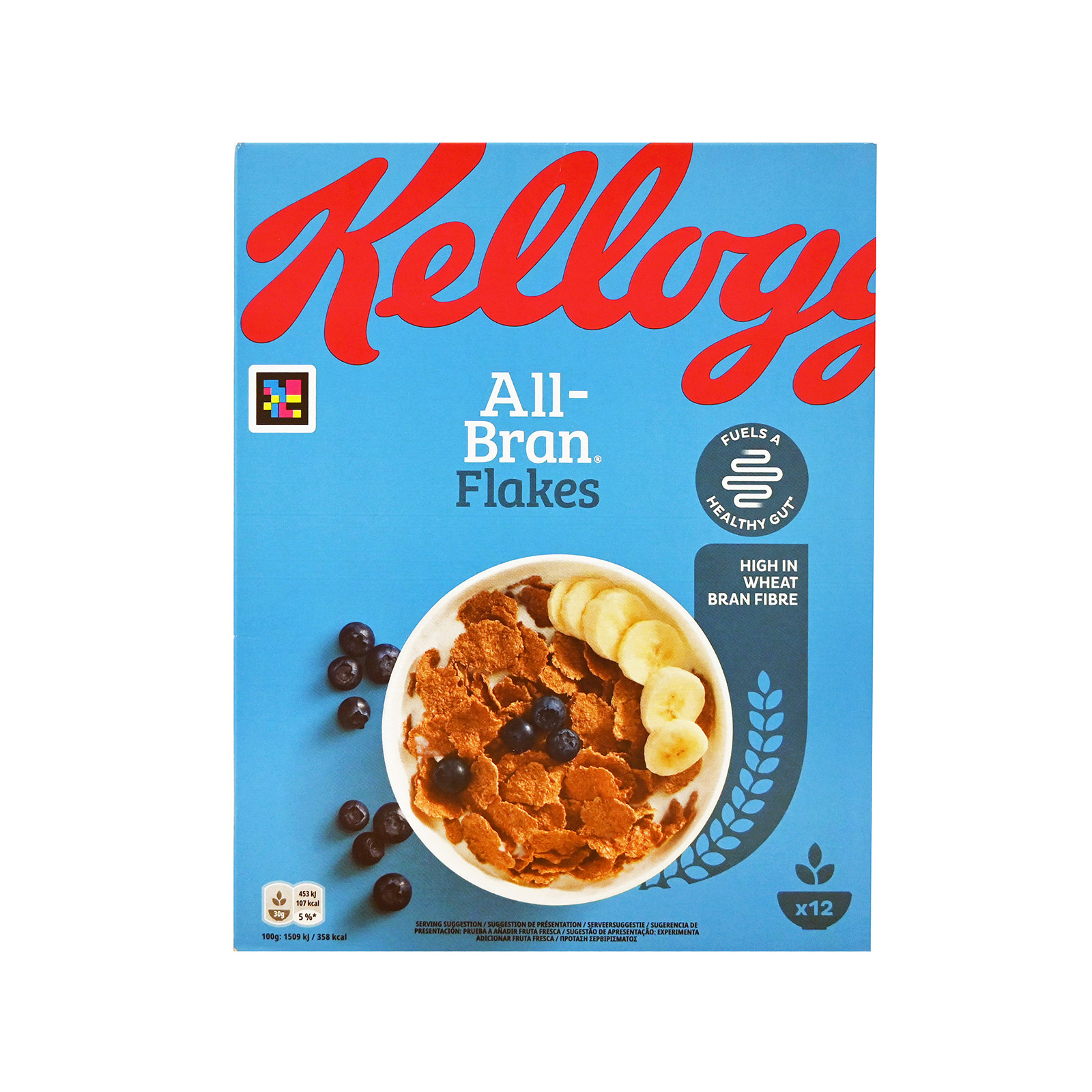 Kellogg's All bran flakes δημητριακά νιφάδες 375g εικόνα 1