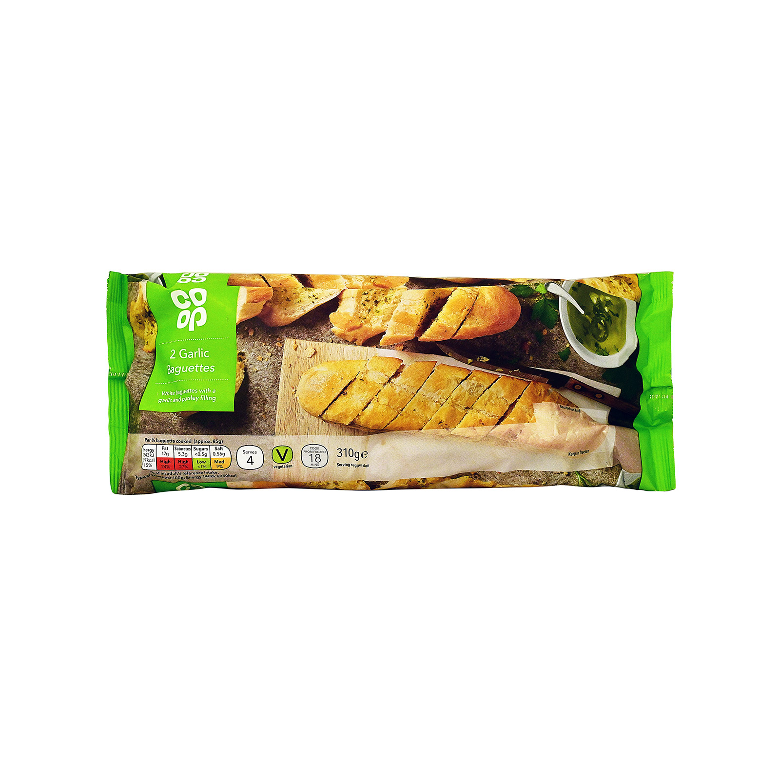 Coop ψωμί μπαγκέτα κατεψυγμένη garley & parsley filling 310g εικόνα 1