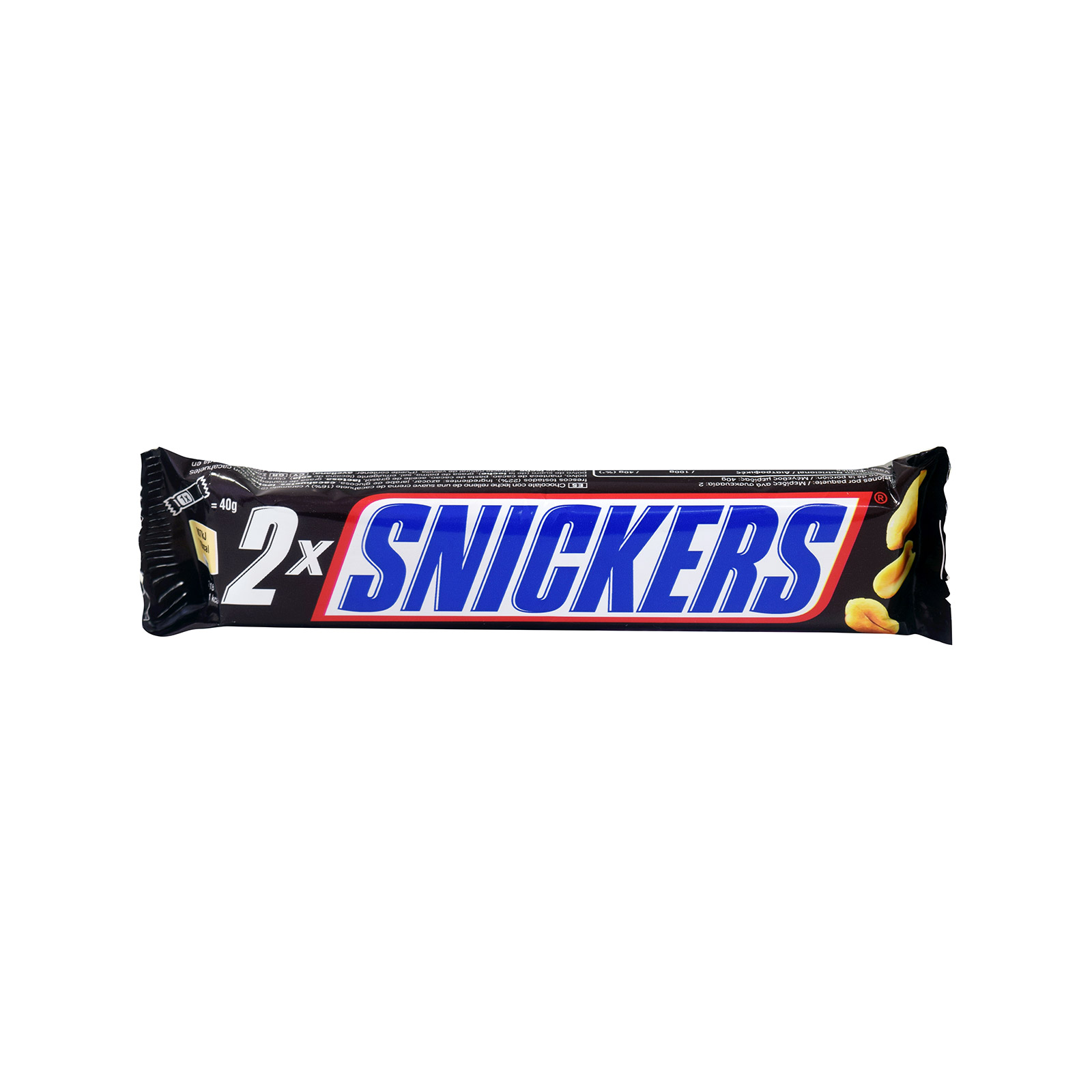 Snickers σοκολάτα γάλακτος γεμιστή με μαλακό νουγκα 2x40g εικόνα 1