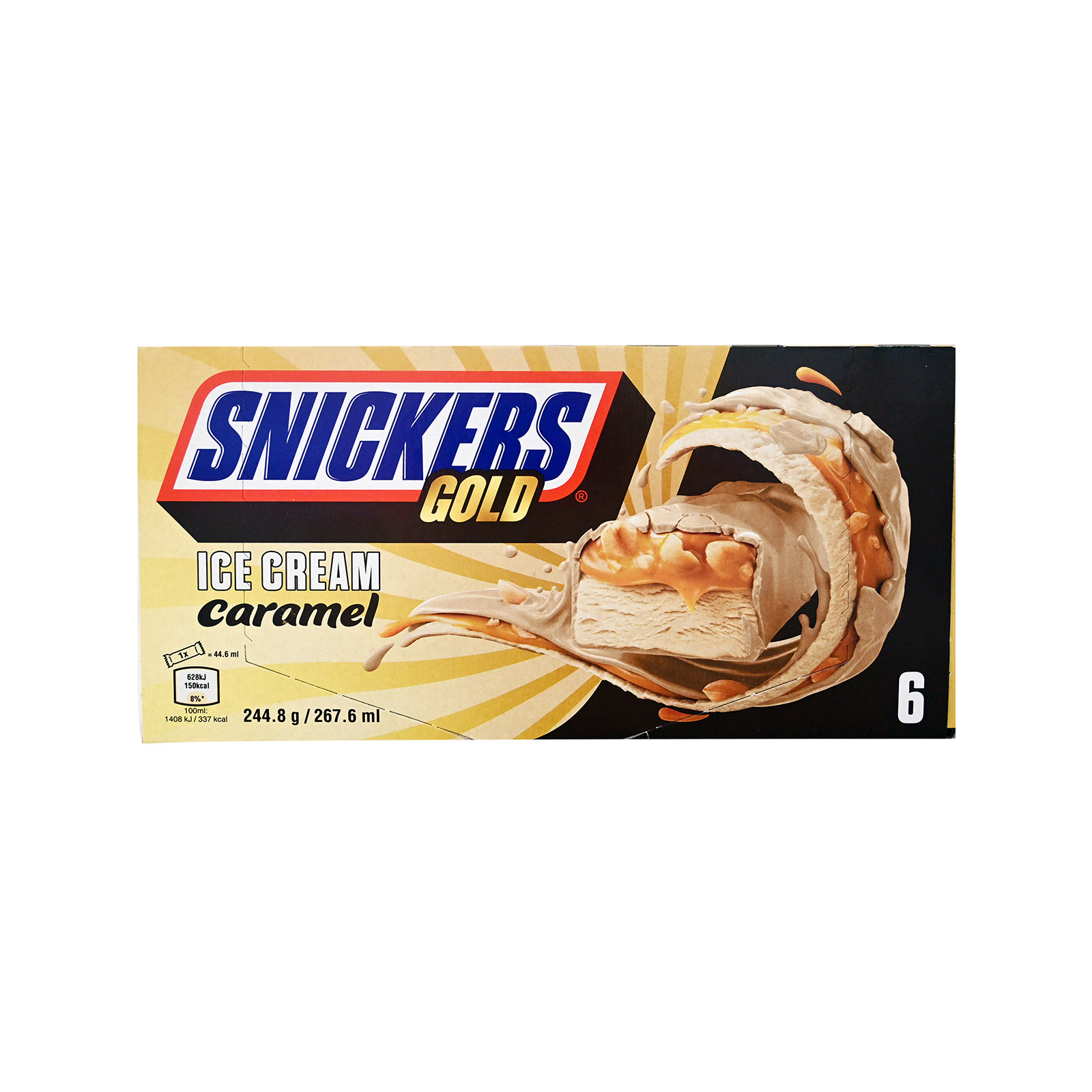 Snickers Gold παγωτό πολυσυσκευασία caramel 6x40.8g εικόνα 1