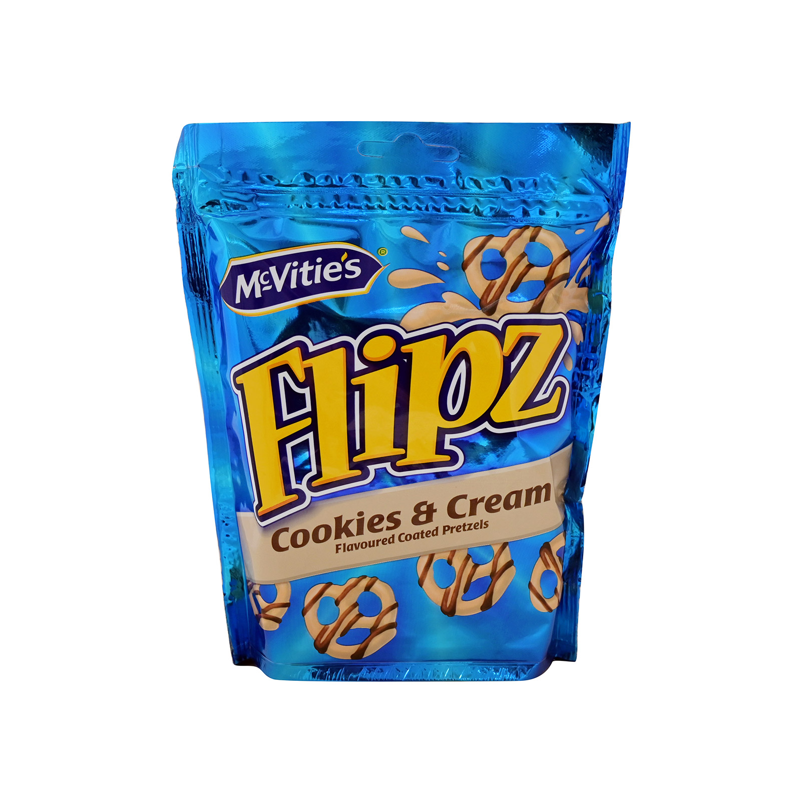 McVitie’s Flipz σνακ pretzel cookies & cream 90g εικόνα 1