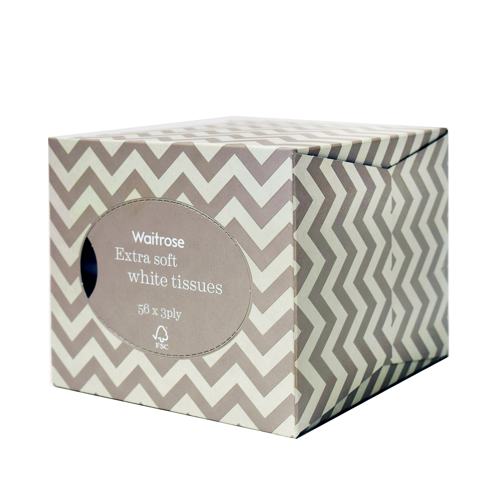 Waitrose Extra Soft deluxe tissues box 56 sheets 93g image 1