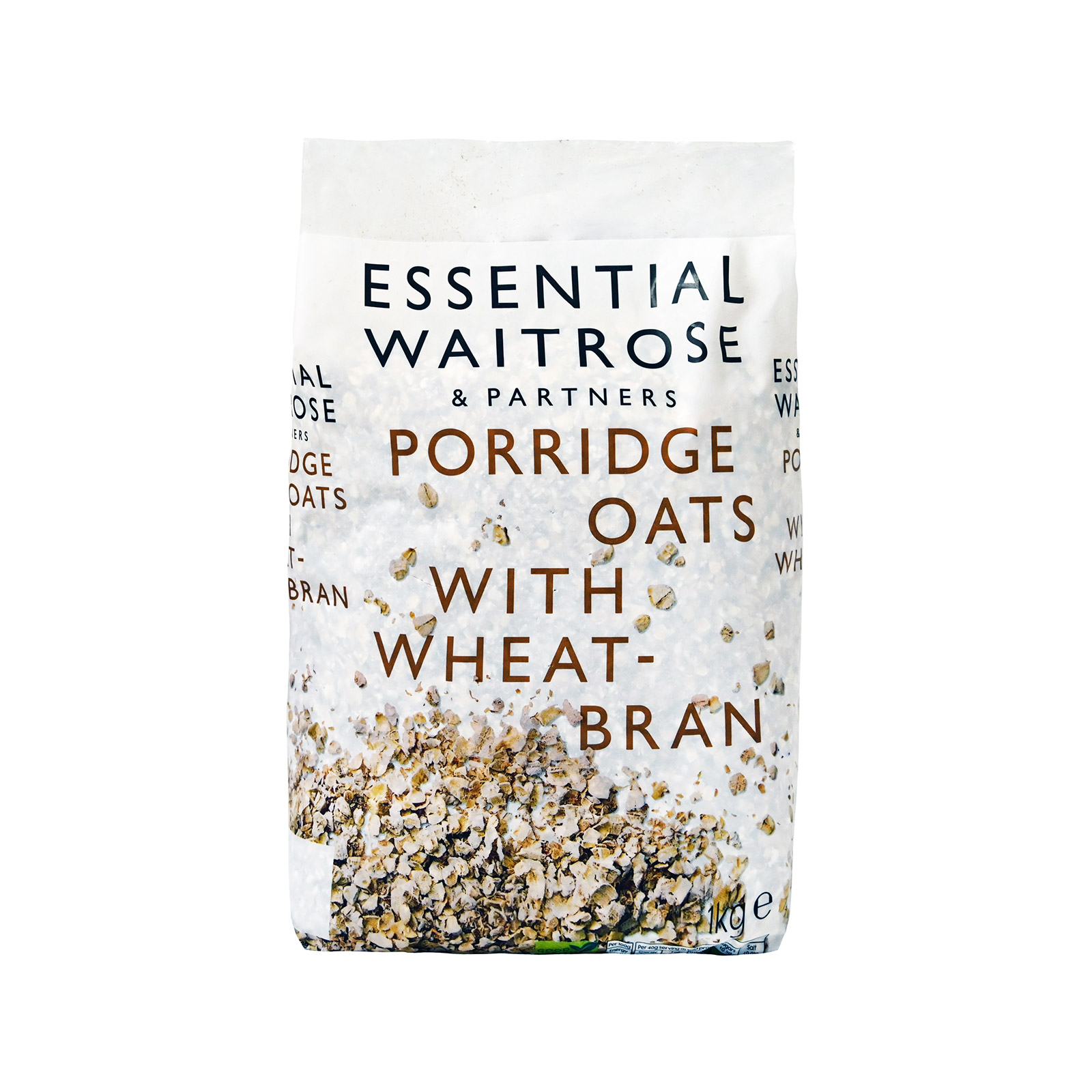 Waitrose Essential oat flakes & wheat bran suitable for porridge 1kg image 1