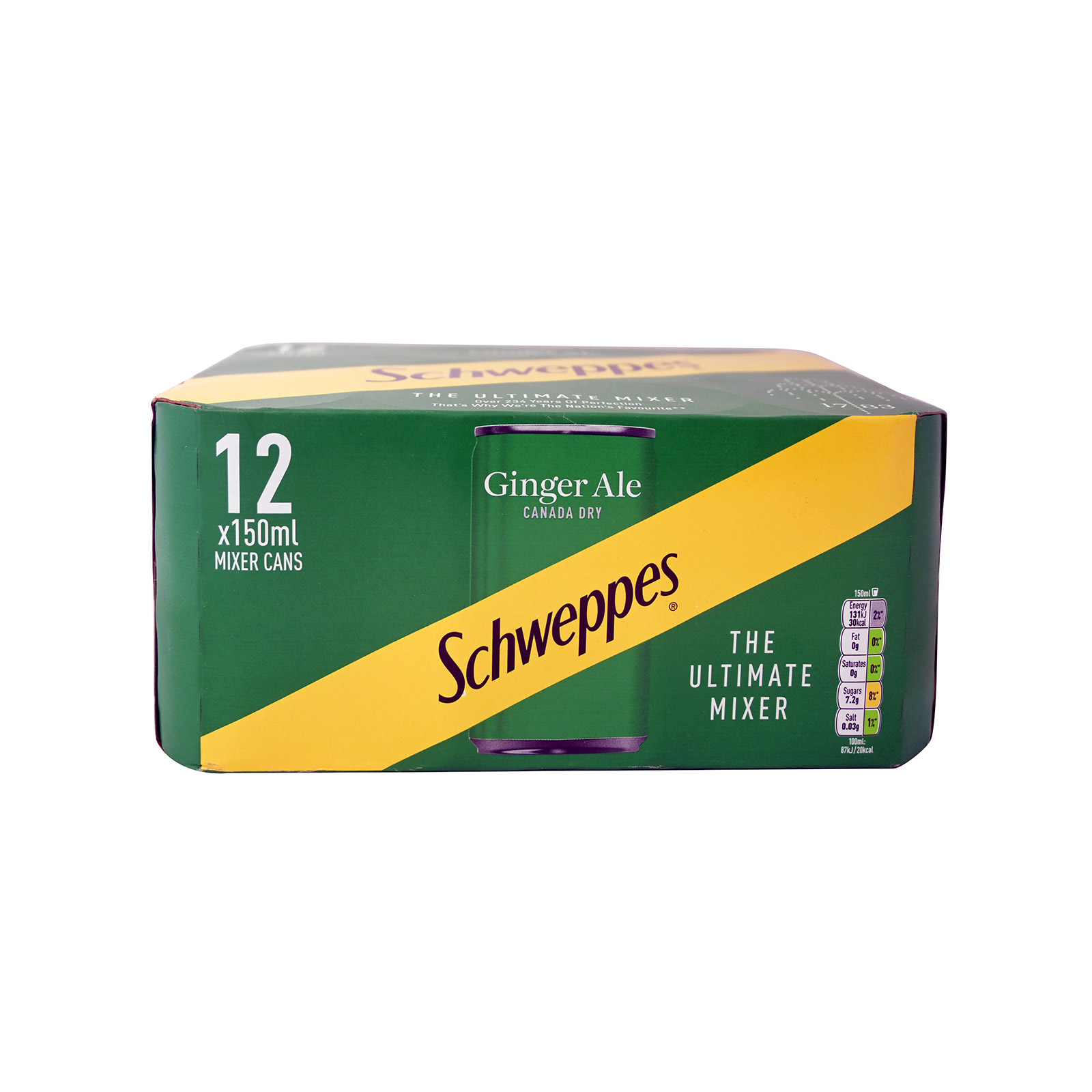 Schweppes soft drink ginger ale 12x150ml image 1