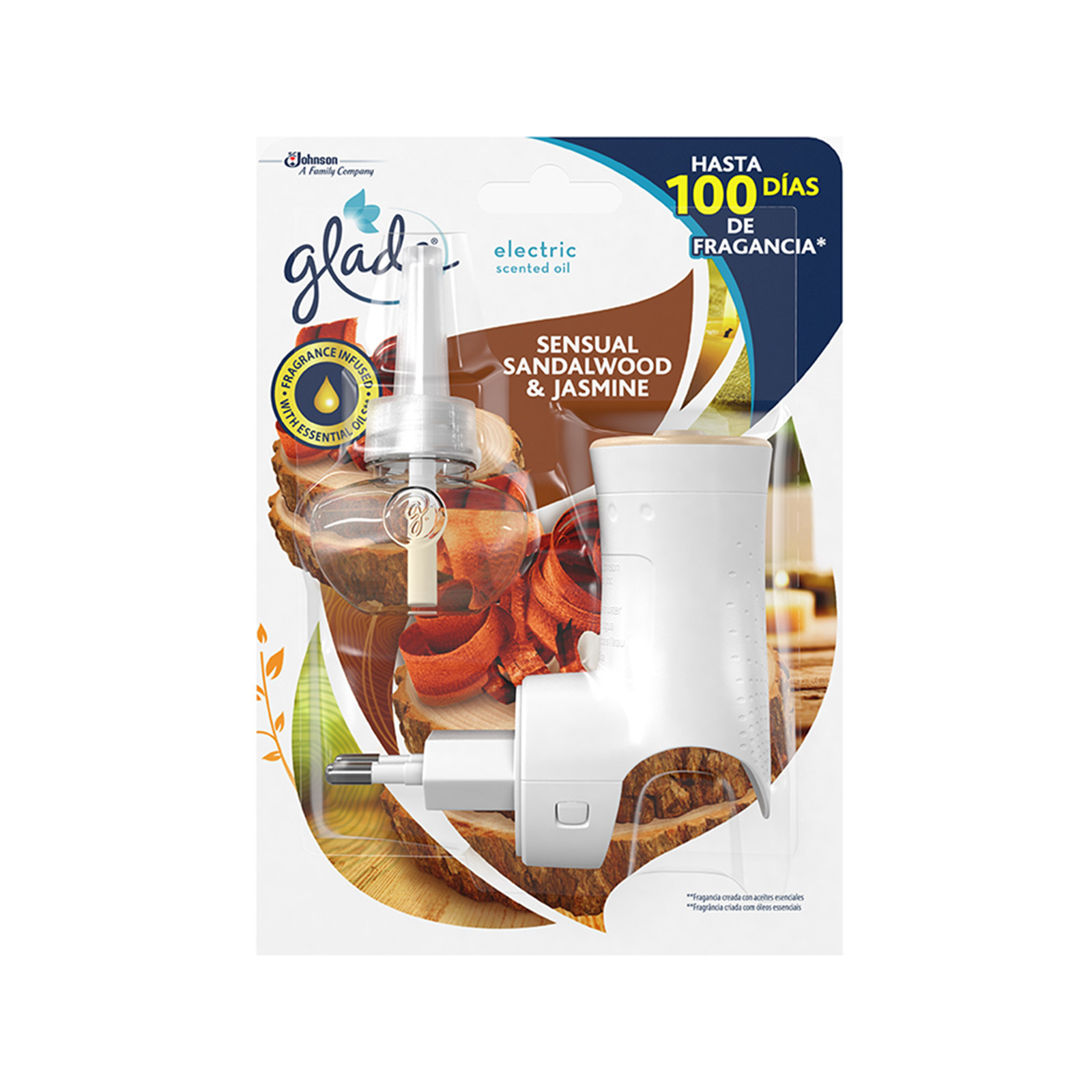 Glade Electric Scented Oil ανταλλακτικό αποσμητικό χώρου έλαιο + συσκευή sensual sandalwood & jasmine 20ml εικόνα 1