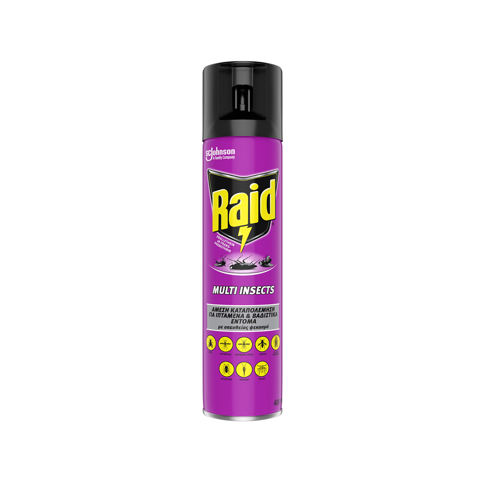 Raid Multi Insects spray αεροζόλ για ιπτάμενα έντομα 400ml εικόνα 1
