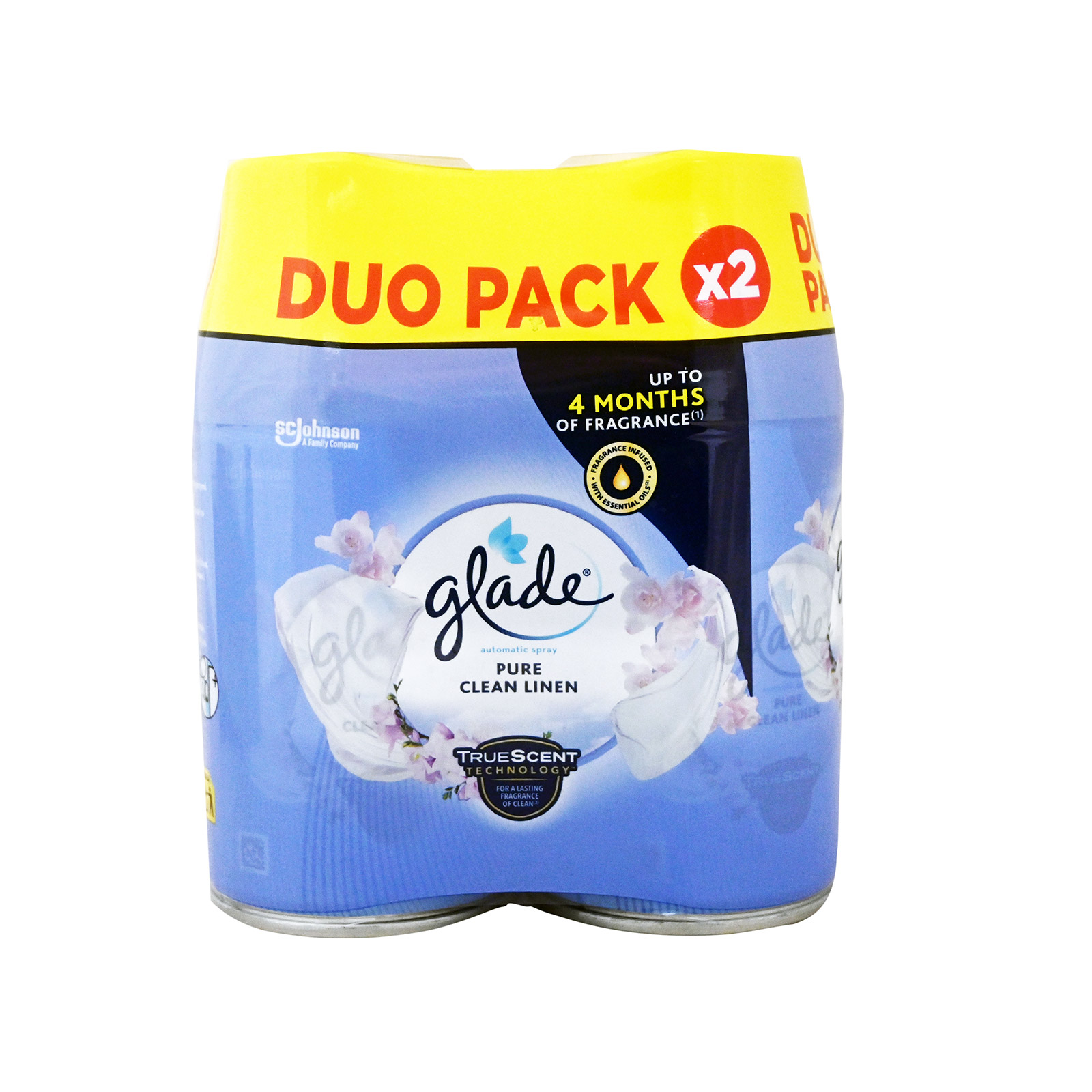 Glade Pure spray αποσμητικό χώρου clean linen 2x269ml εικόνα 1