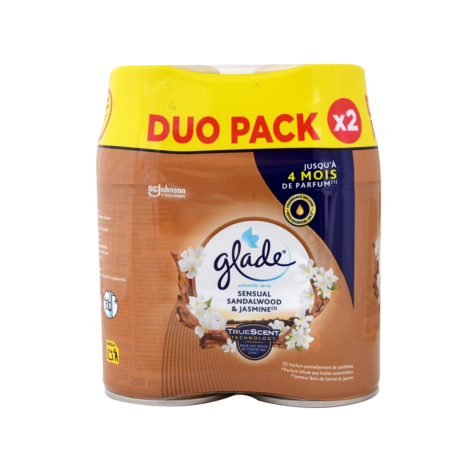 Glade αποσμητικό χώρου sandalwood & jasmine 2x269ml εικόνα 1