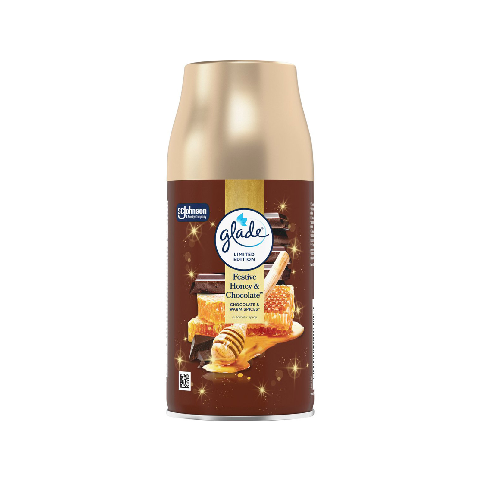 Glade αποσμητικό spray αυτόματης συσκευής festive honey & chocolate 200ml εικόνα 1