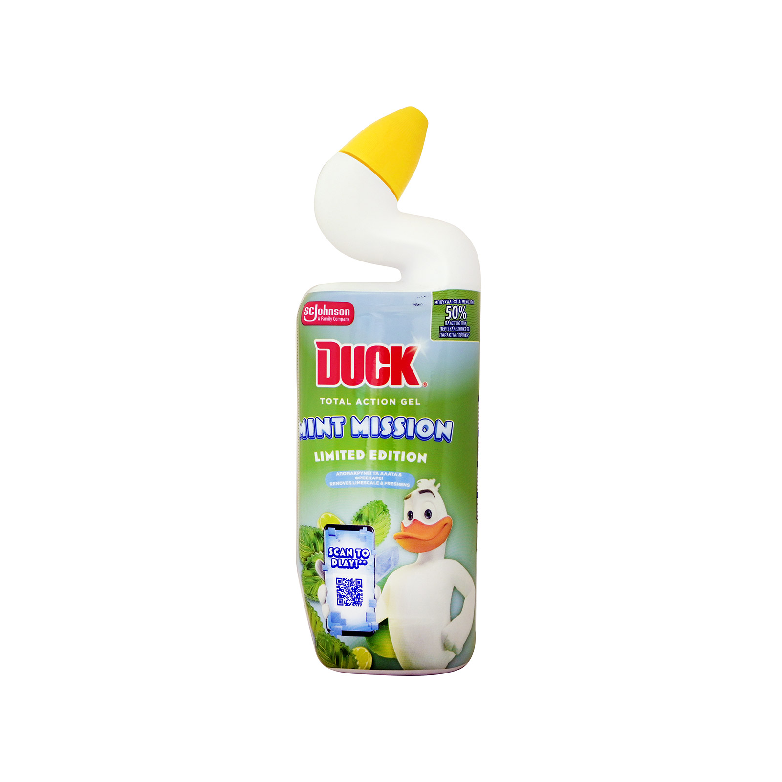 Duck καθαριστικό wc gel mint mission 750ml εικόνα 1