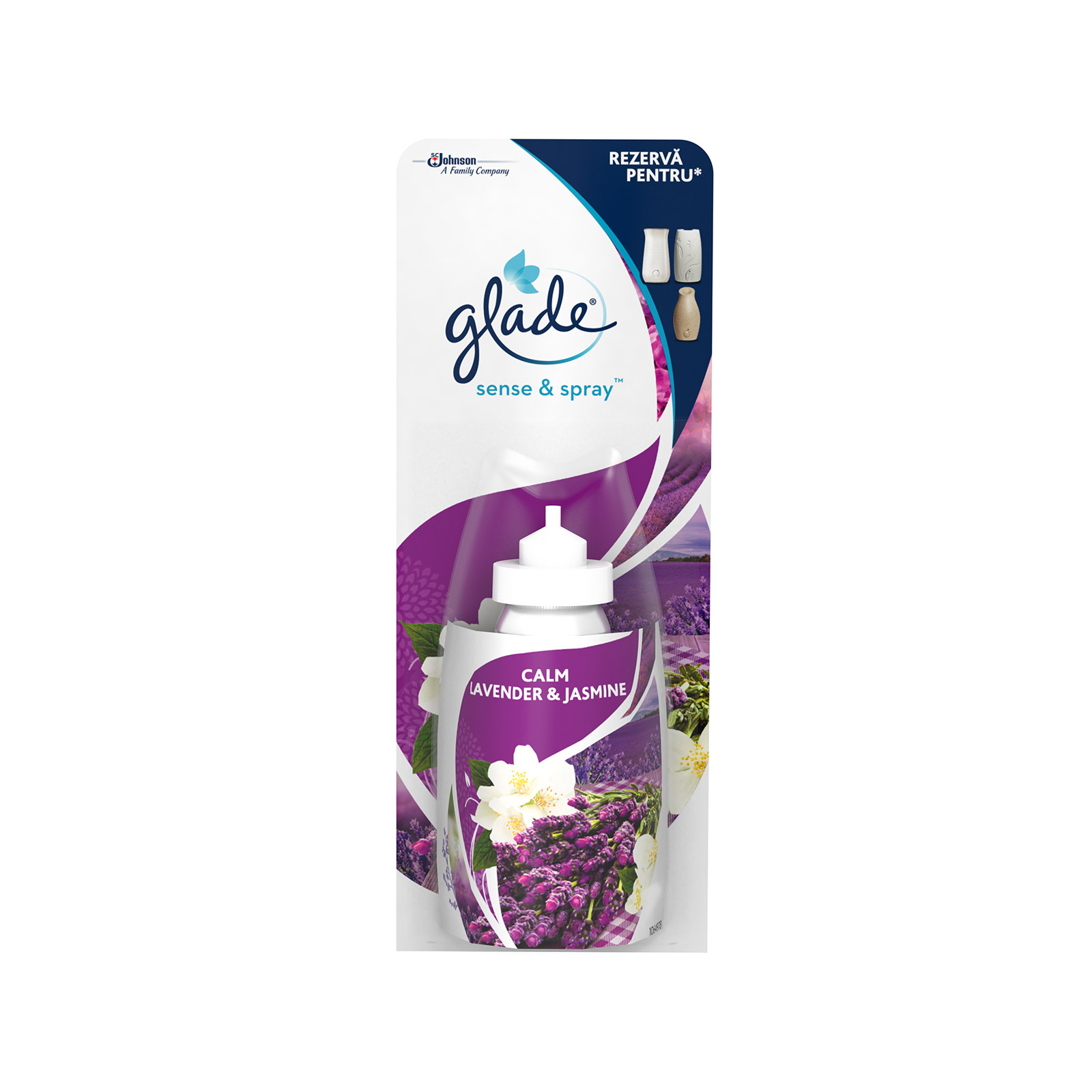 Glade Sense & Spray ανταλλακτικό αποσμητικού χώρου calm lavender & jasmine 18ml εικόνα 1